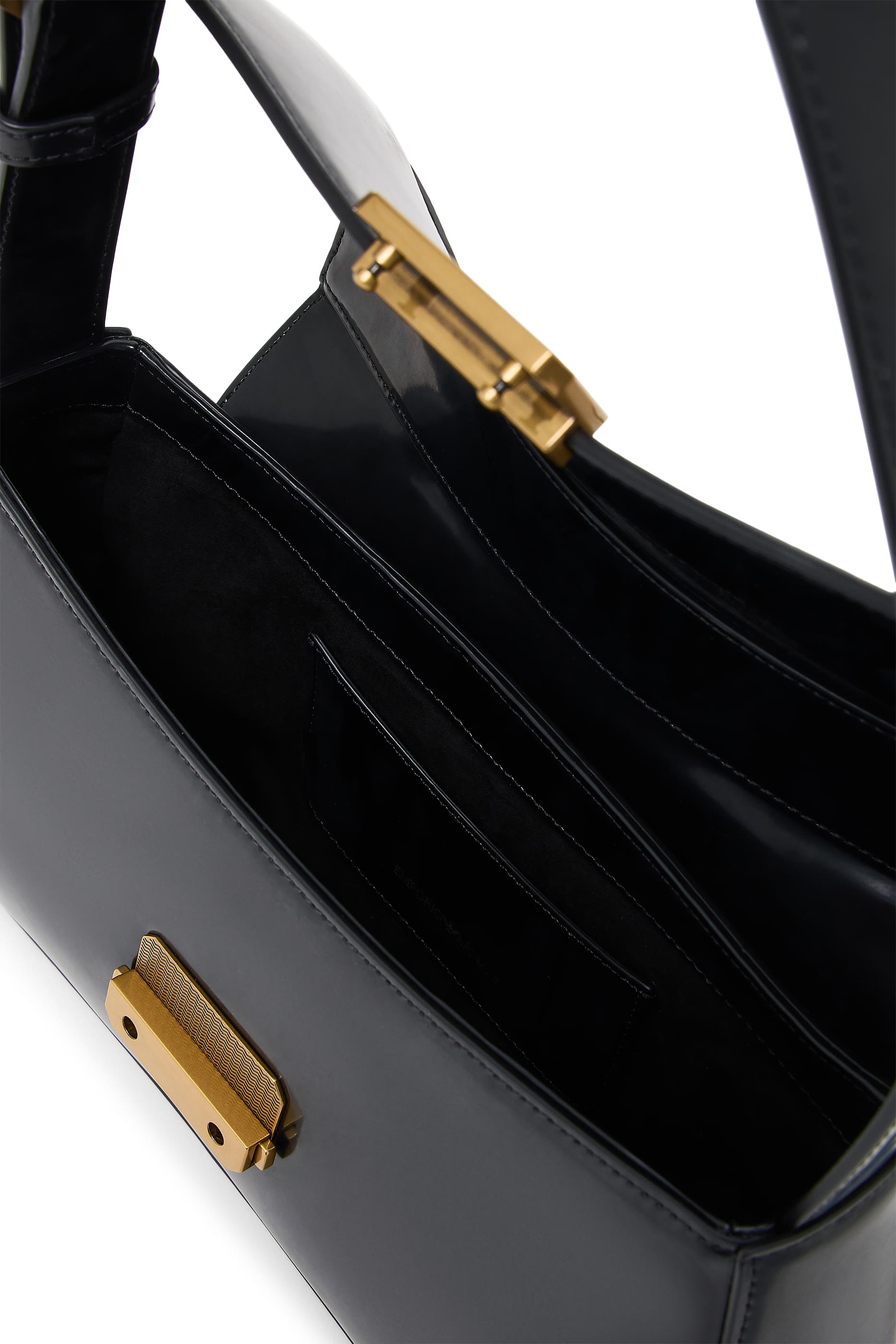 Brushed-Finish Shoulder Bag