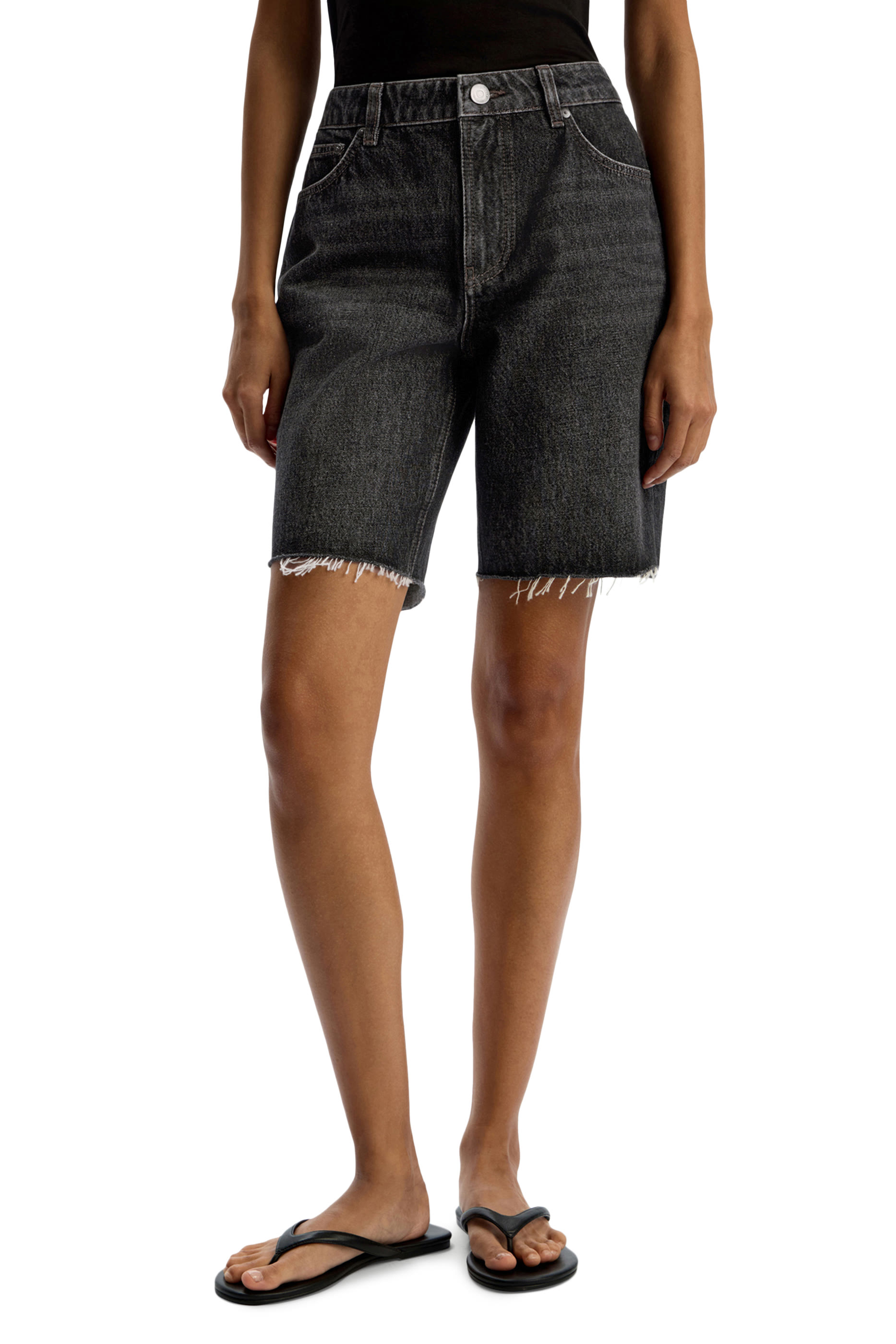 Slim-Fit Denim Shorts
