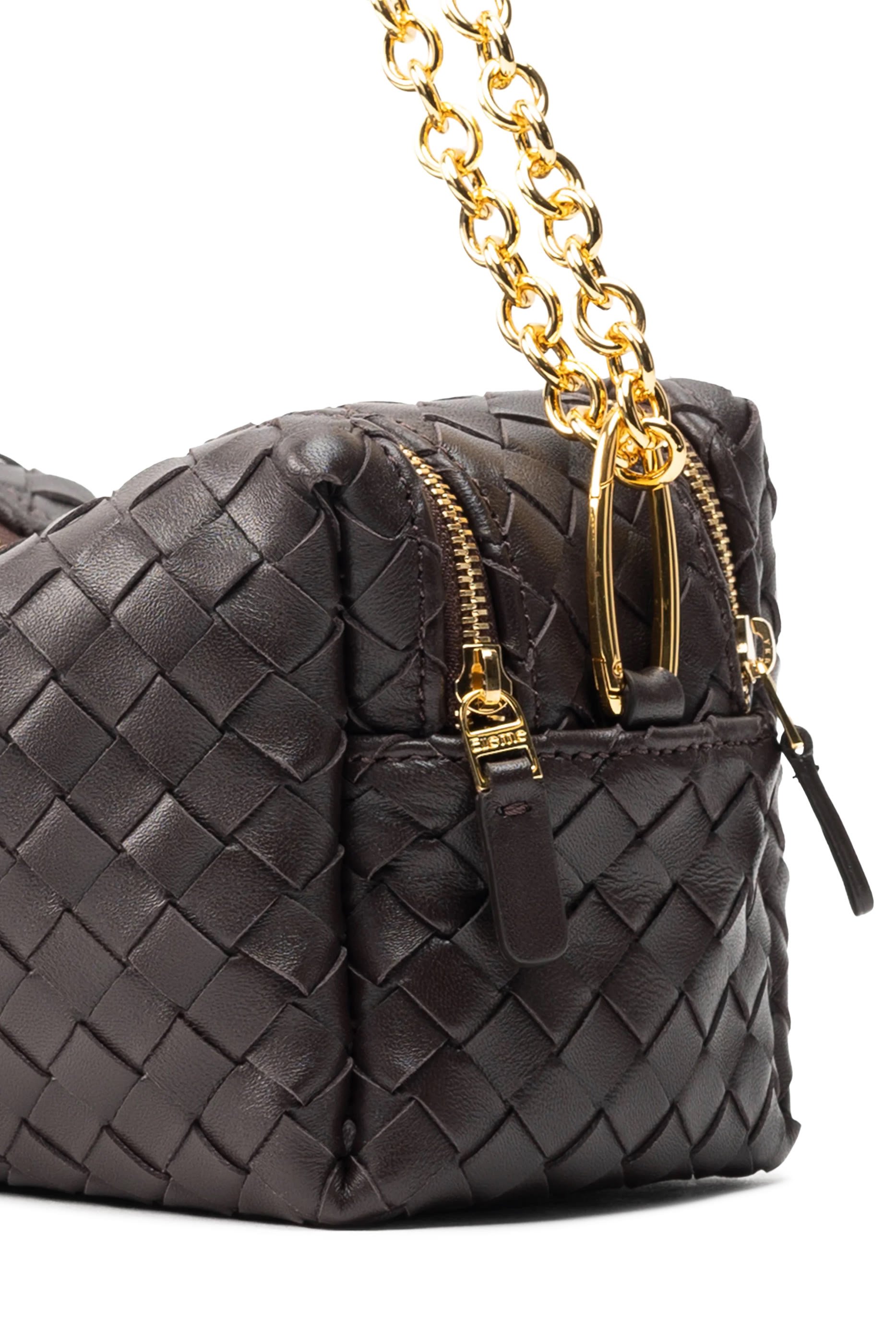 Trousse Chain Woven Leather Bag