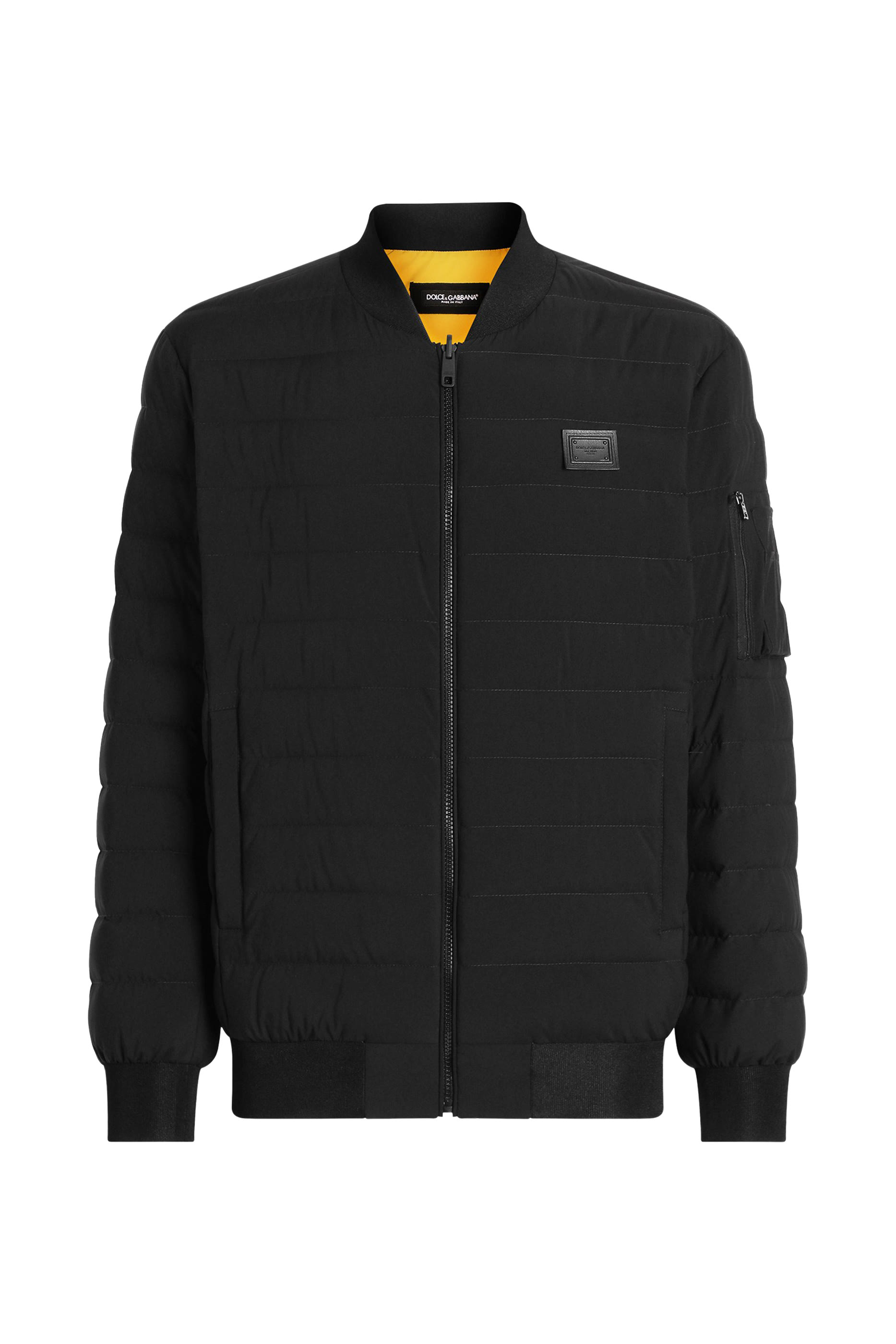 Logo Quilted and Padded Satin Jacket