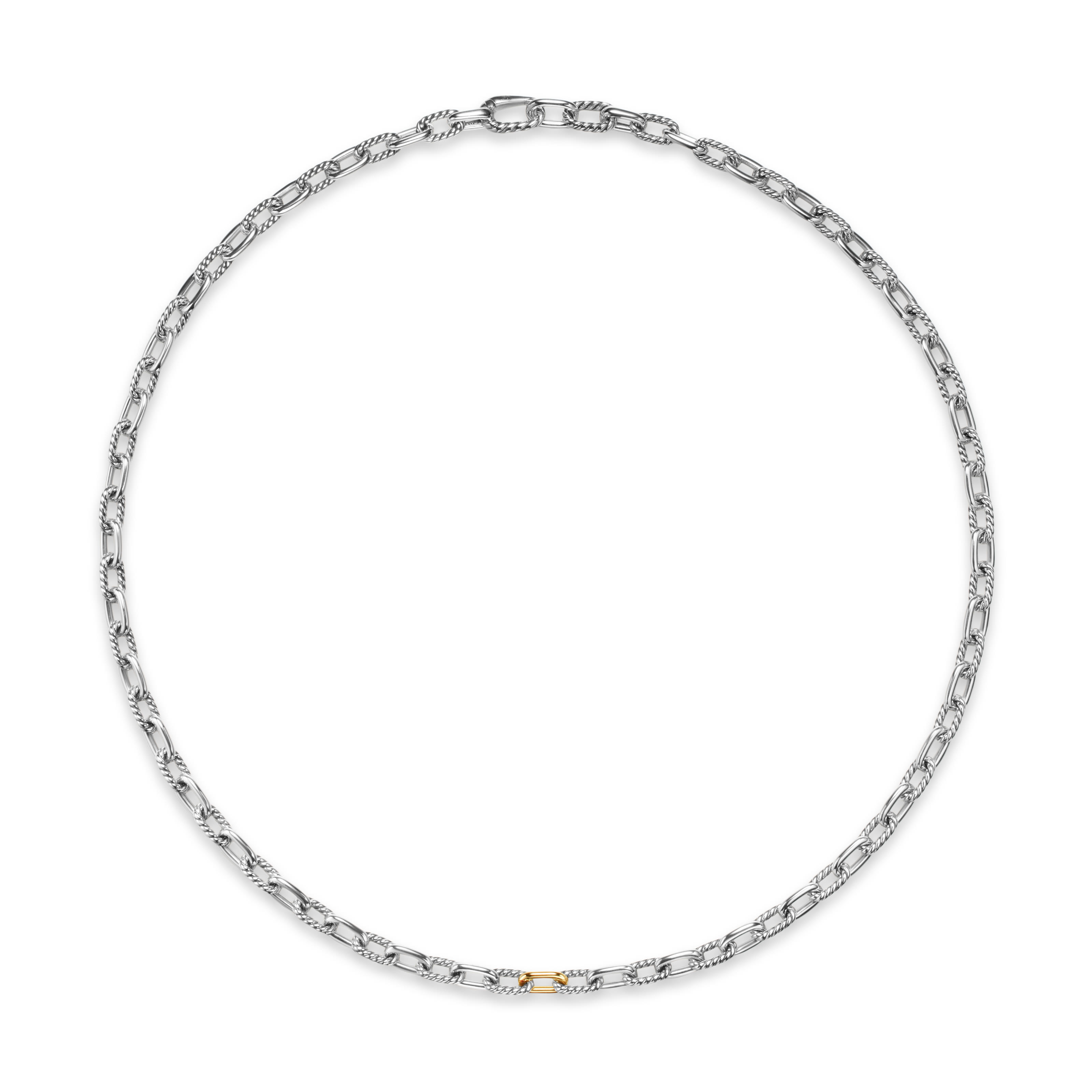 DY Madison&reg; Chain Necklace, Sterling Silver & 18k Yellow Gold