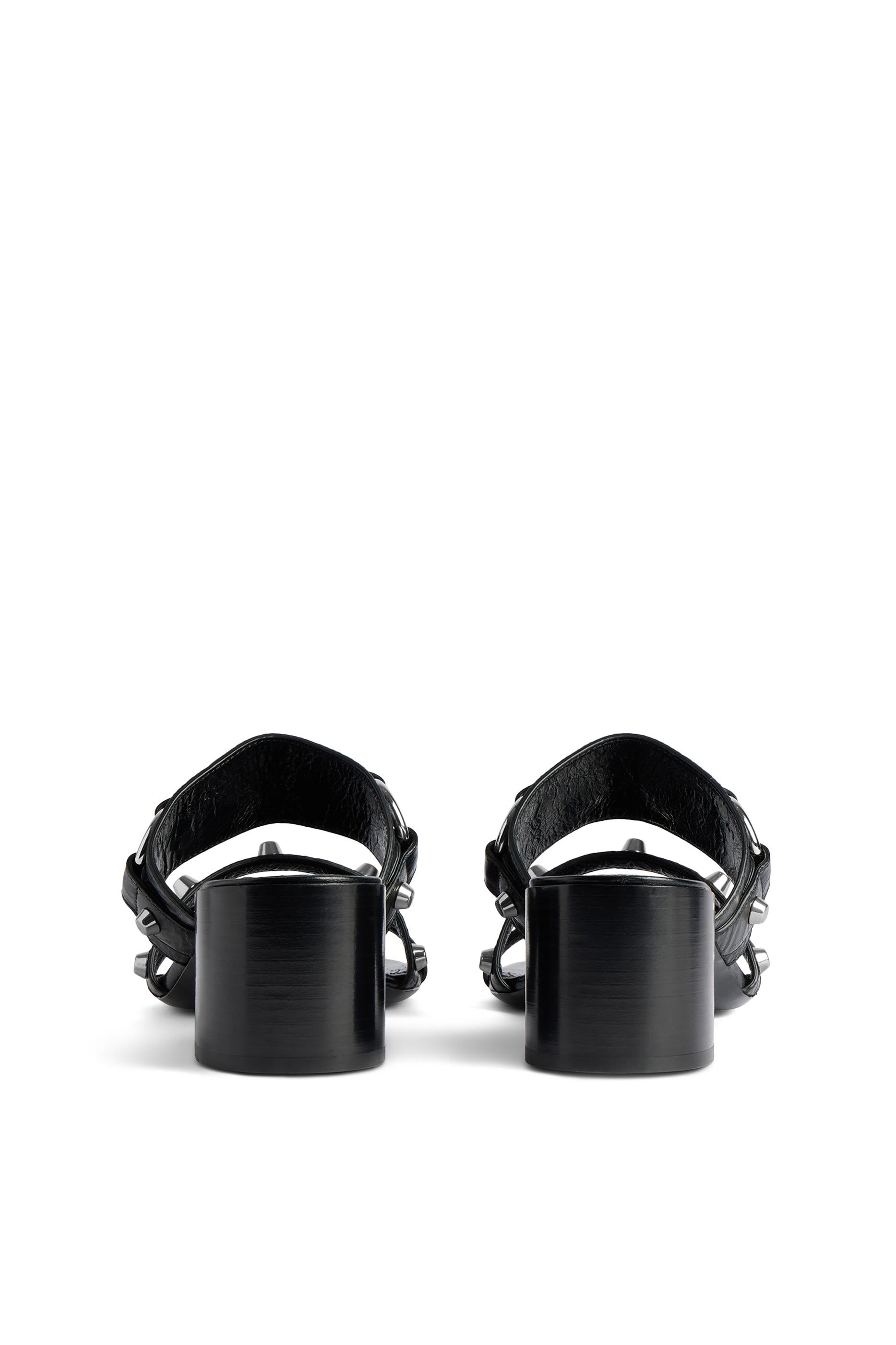 City Embellished 50 Crinkled-Leather Sandals