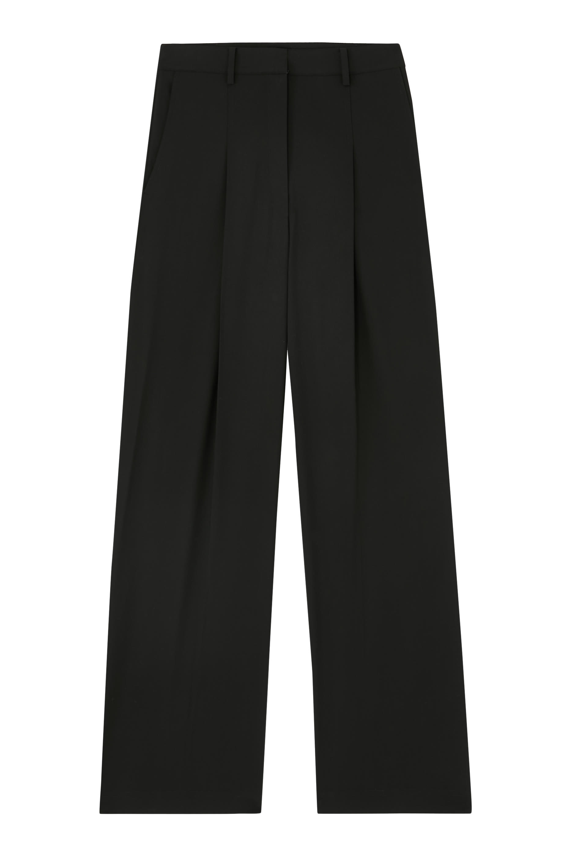 Pleated Wide-Leg Trousers
