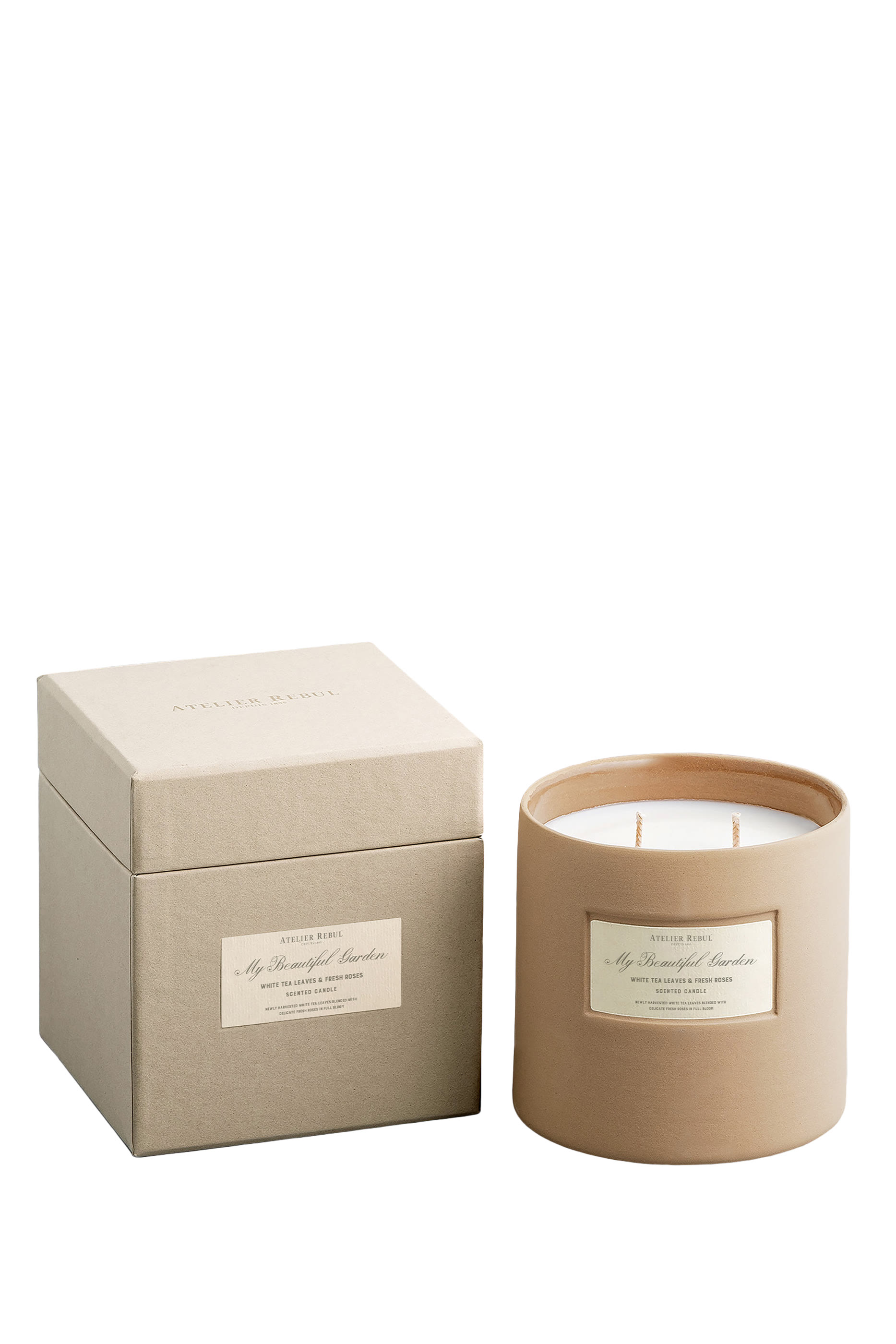 White Tea Leaves & Fresh Roses Scented Candle 