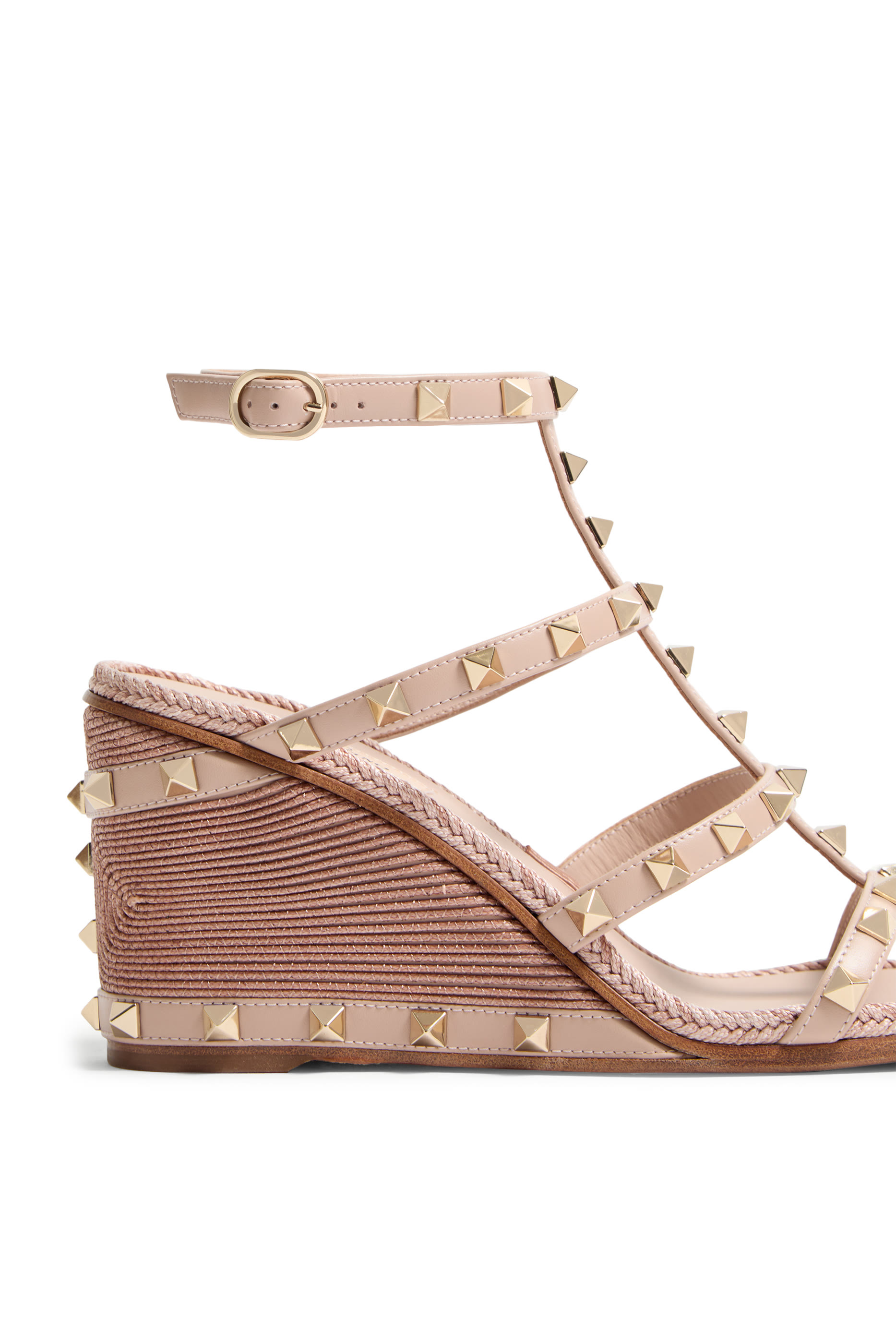 Rockstud Ankle Strap 95 Wedge Sandals