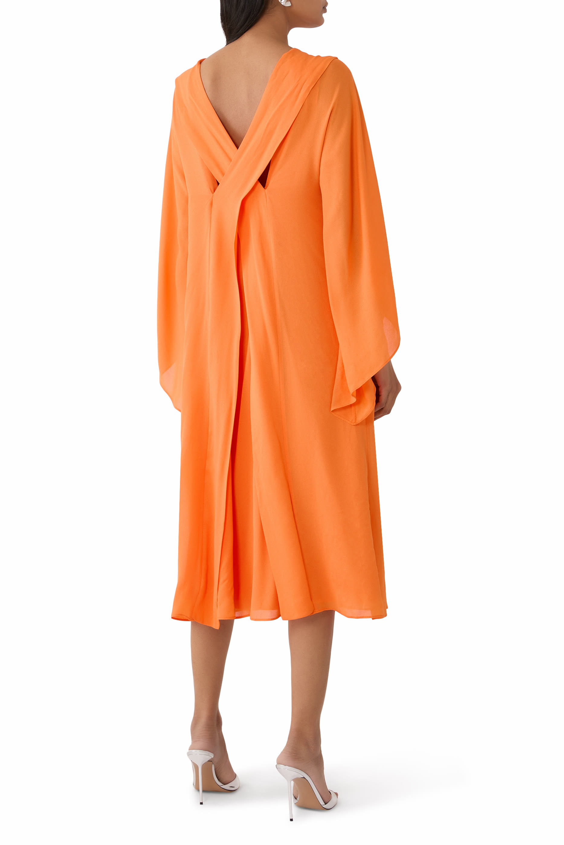 Feminine Touch Long Sleeve Midi Dress