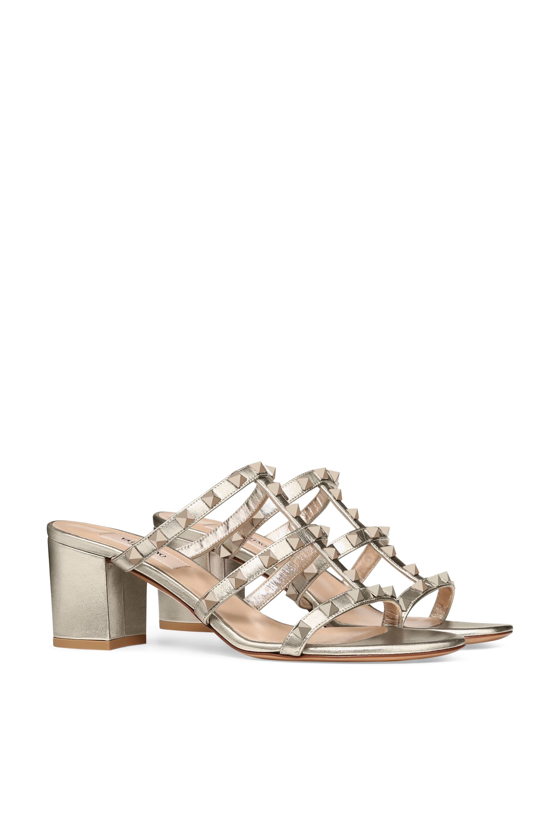 Rockstud 60 Metallic Mules