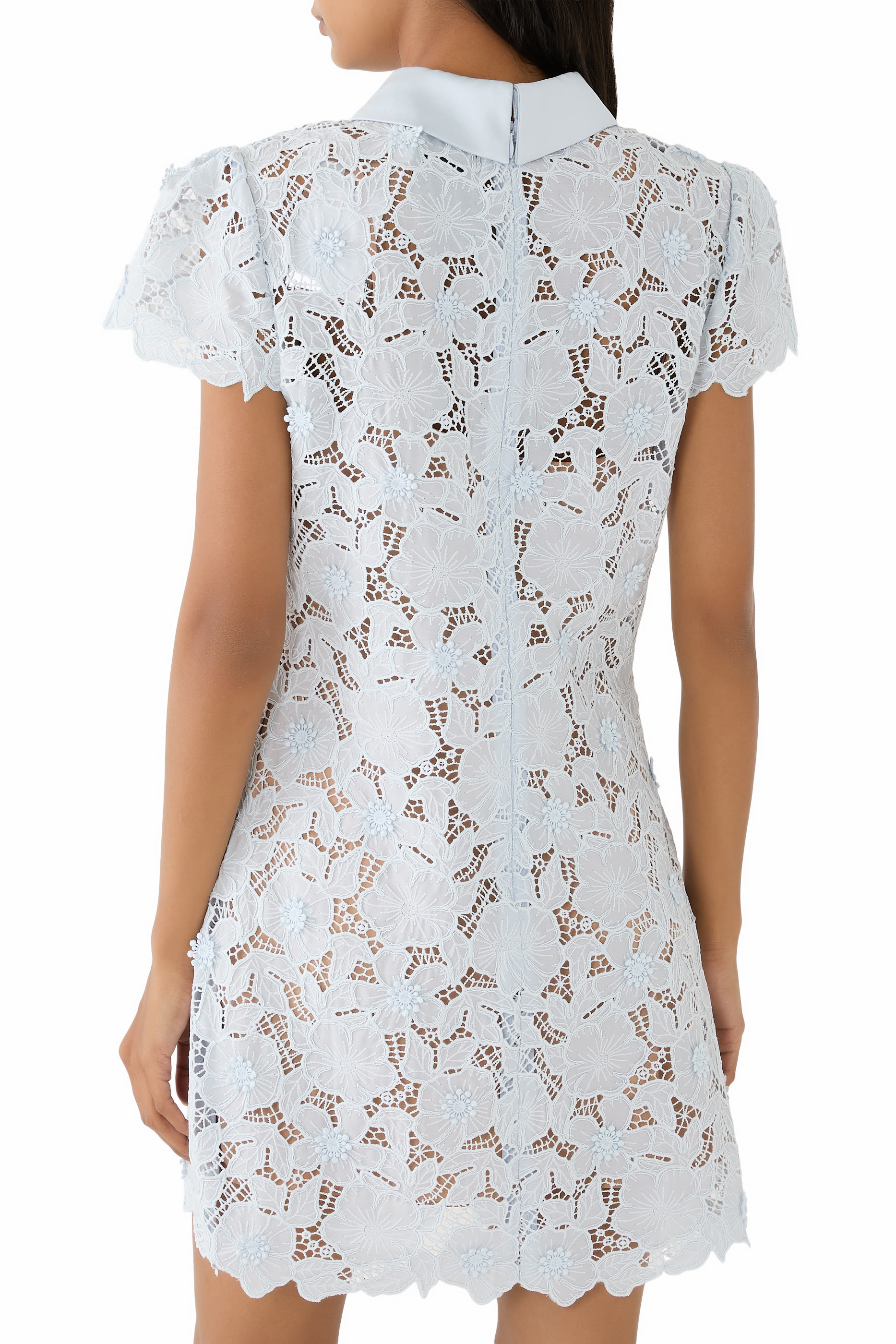 Guipure Lace Mini Dress