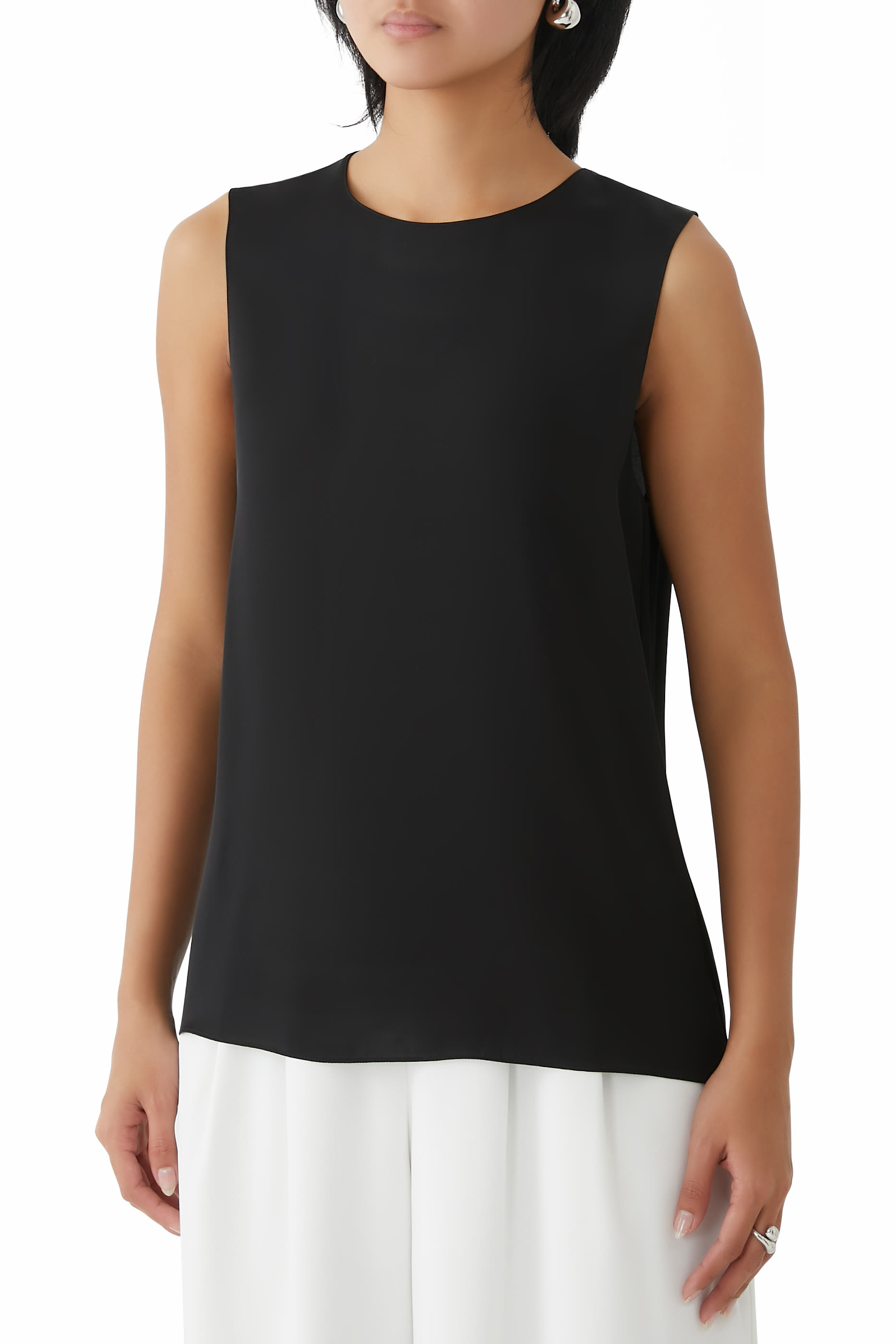 Shell Top in Silk Georgette