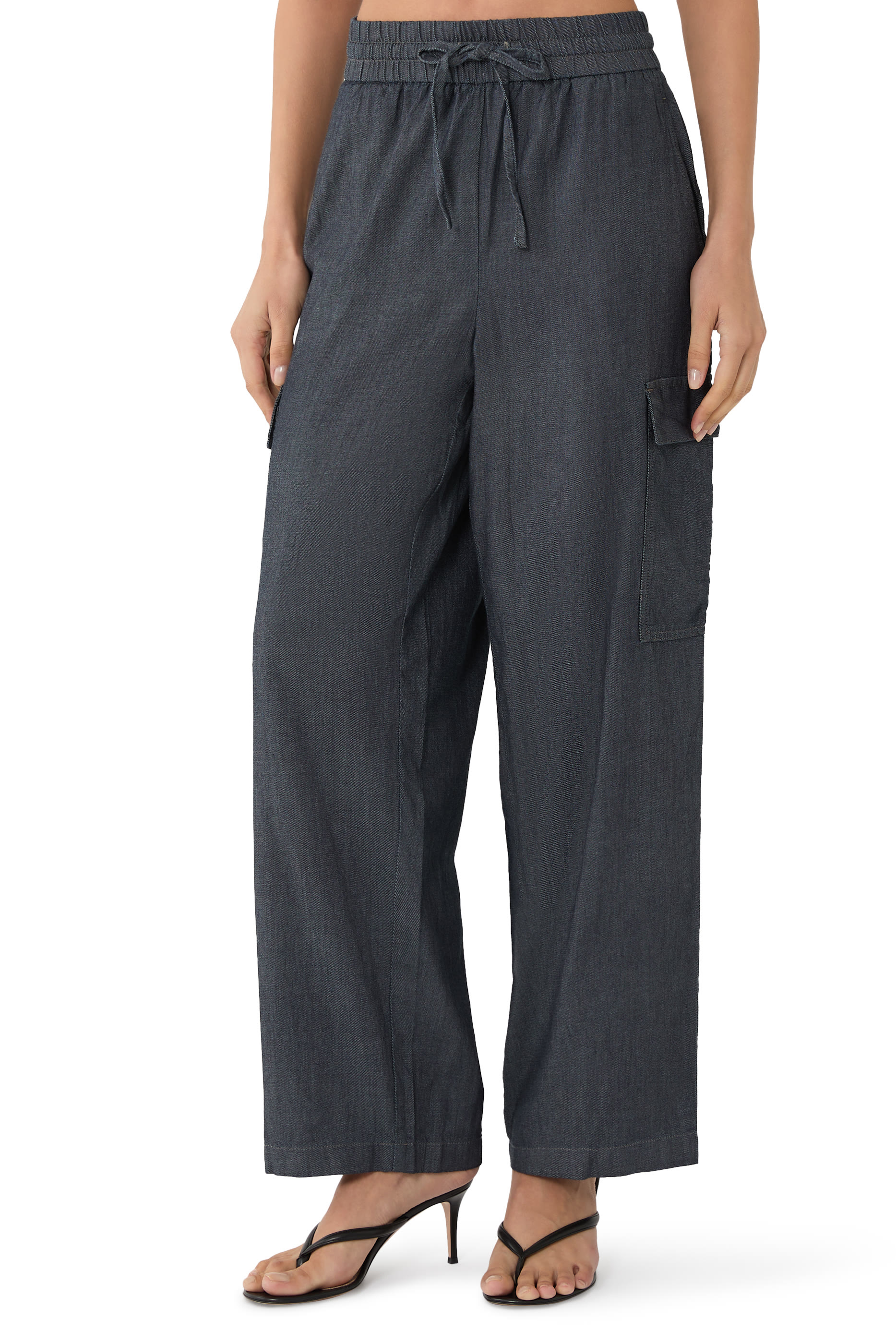 Airy Organic Cotton Twill Cargo Pants