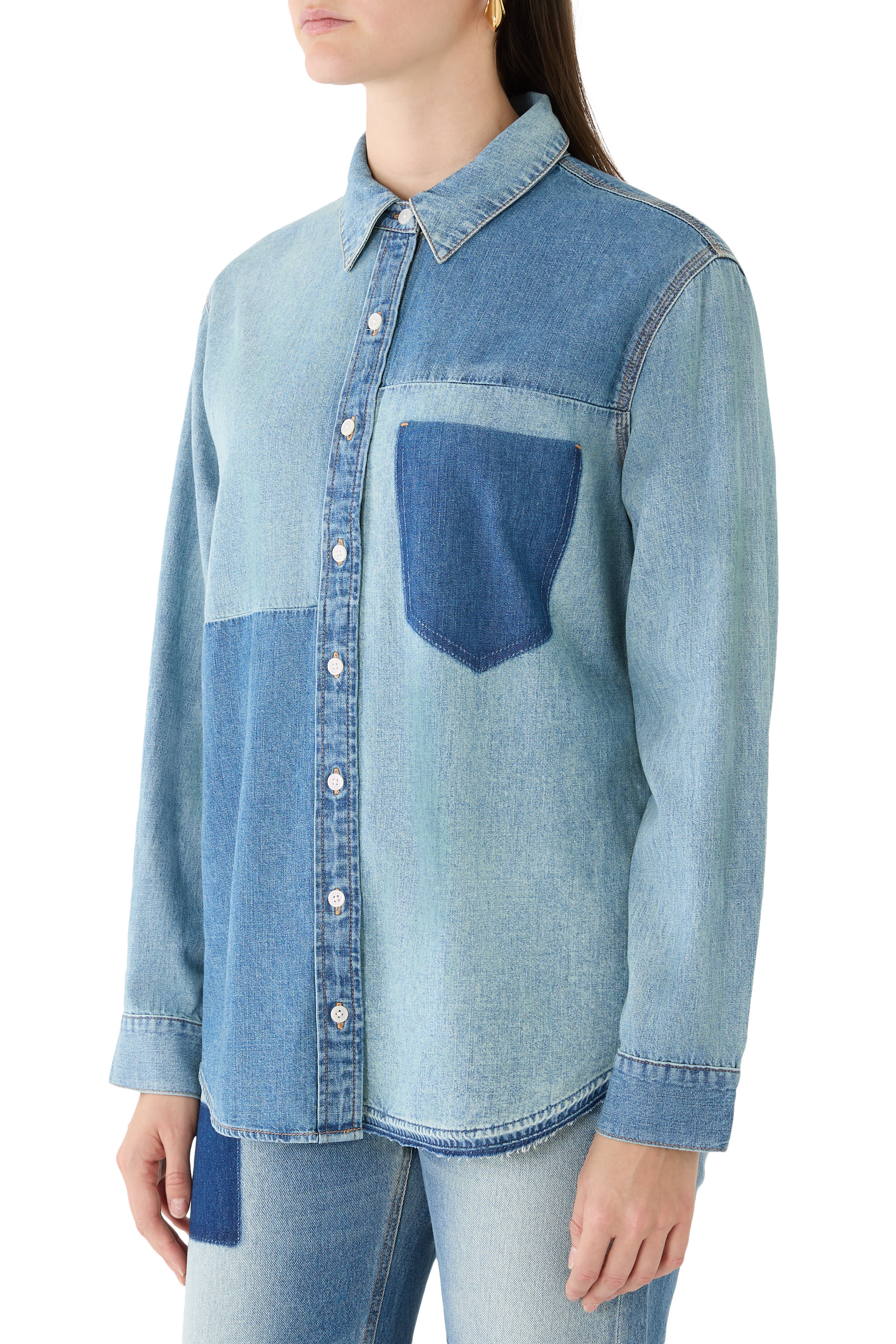 Dalma Denim Button-Down Shirt