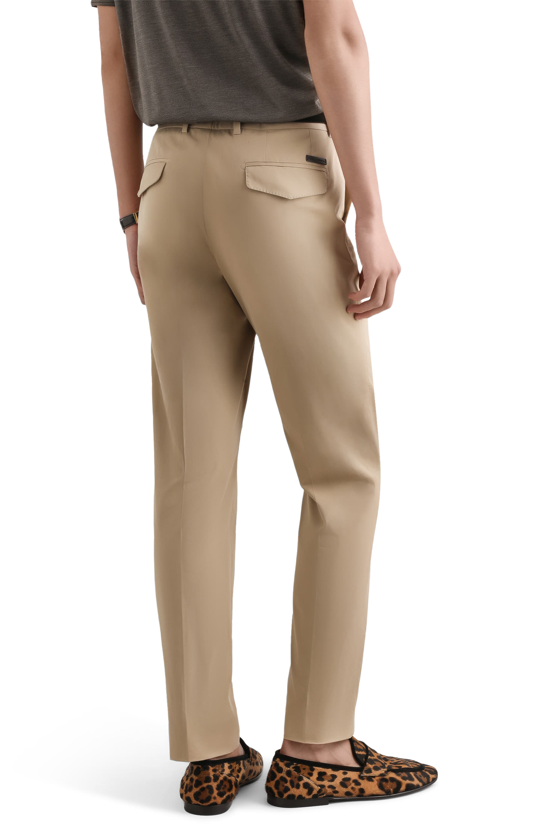 Stretch Cotton Gabardine Trousers