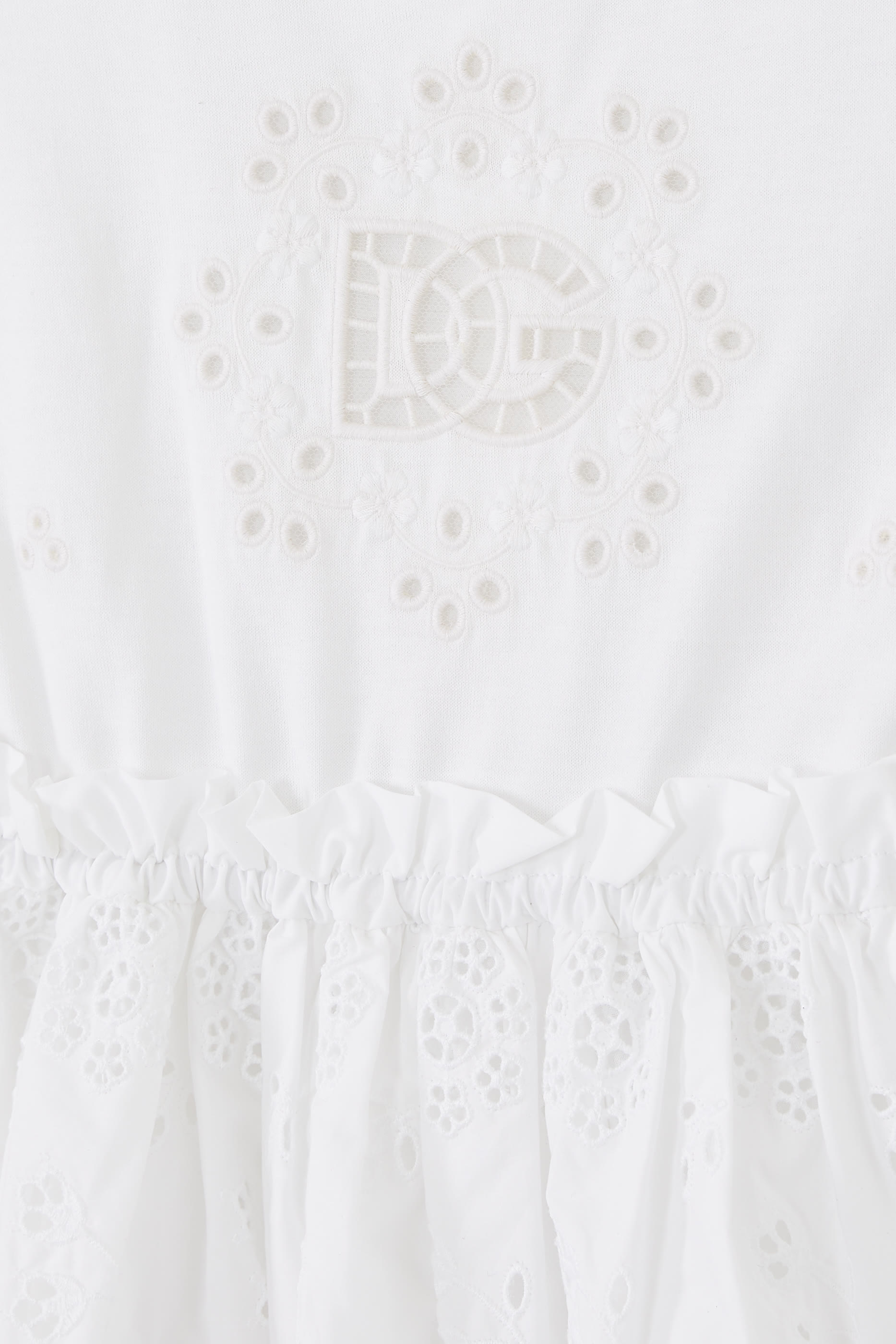 Kids Embroidery Poplin Midi Dress