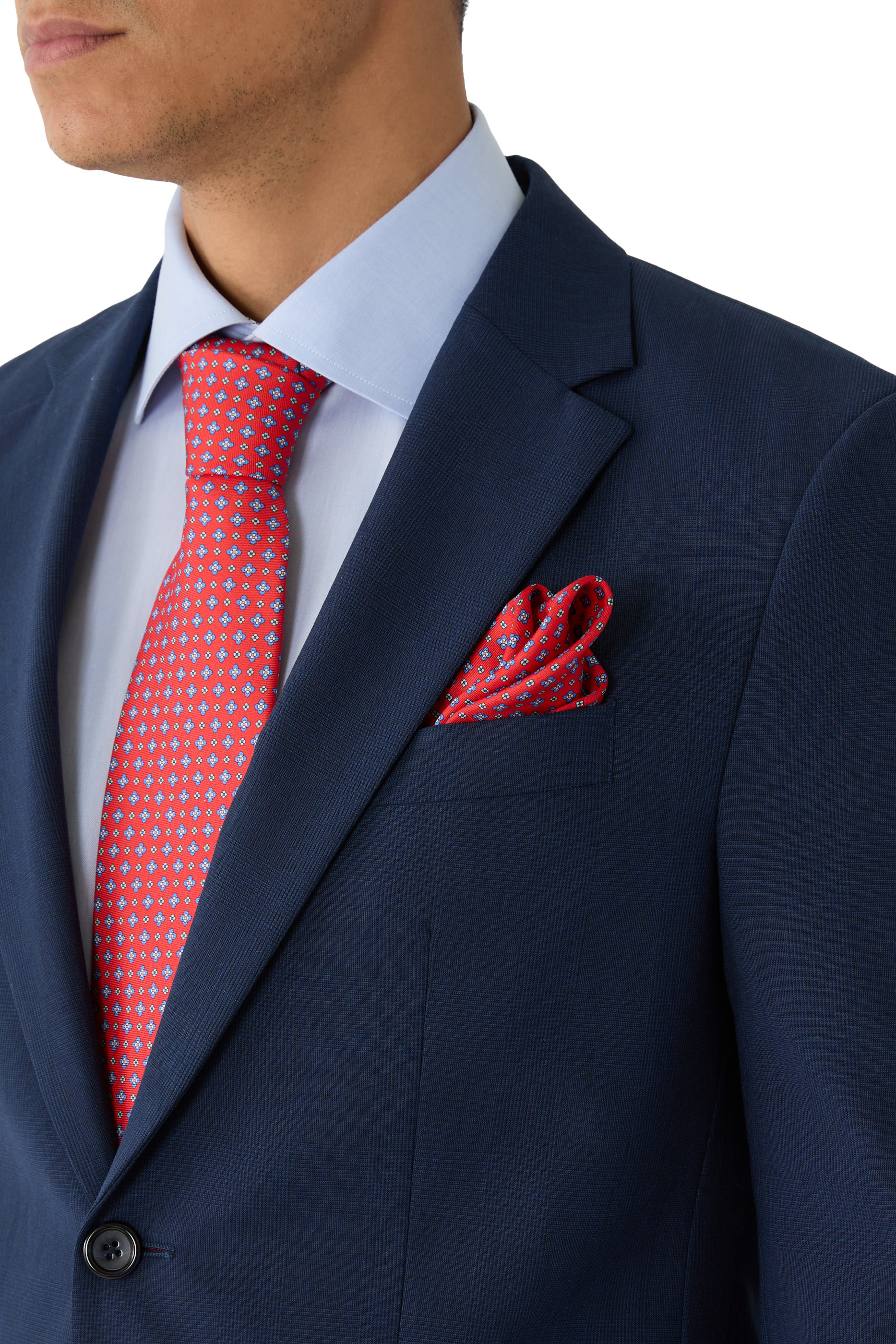 Floral Silk Twill Pocket Square