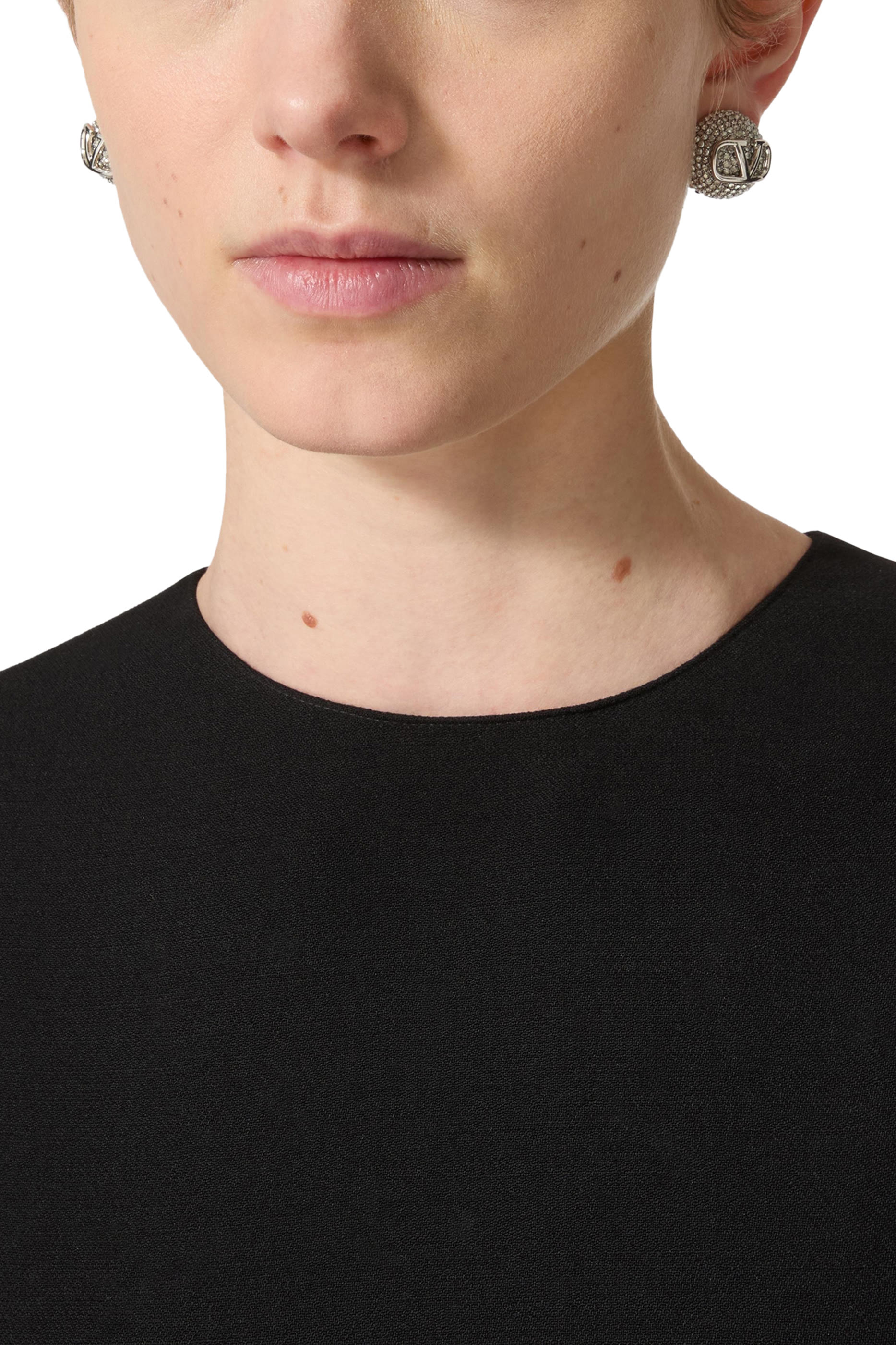 VLogo Signature Metal and Swarovski&reg; Crystal Earrings 