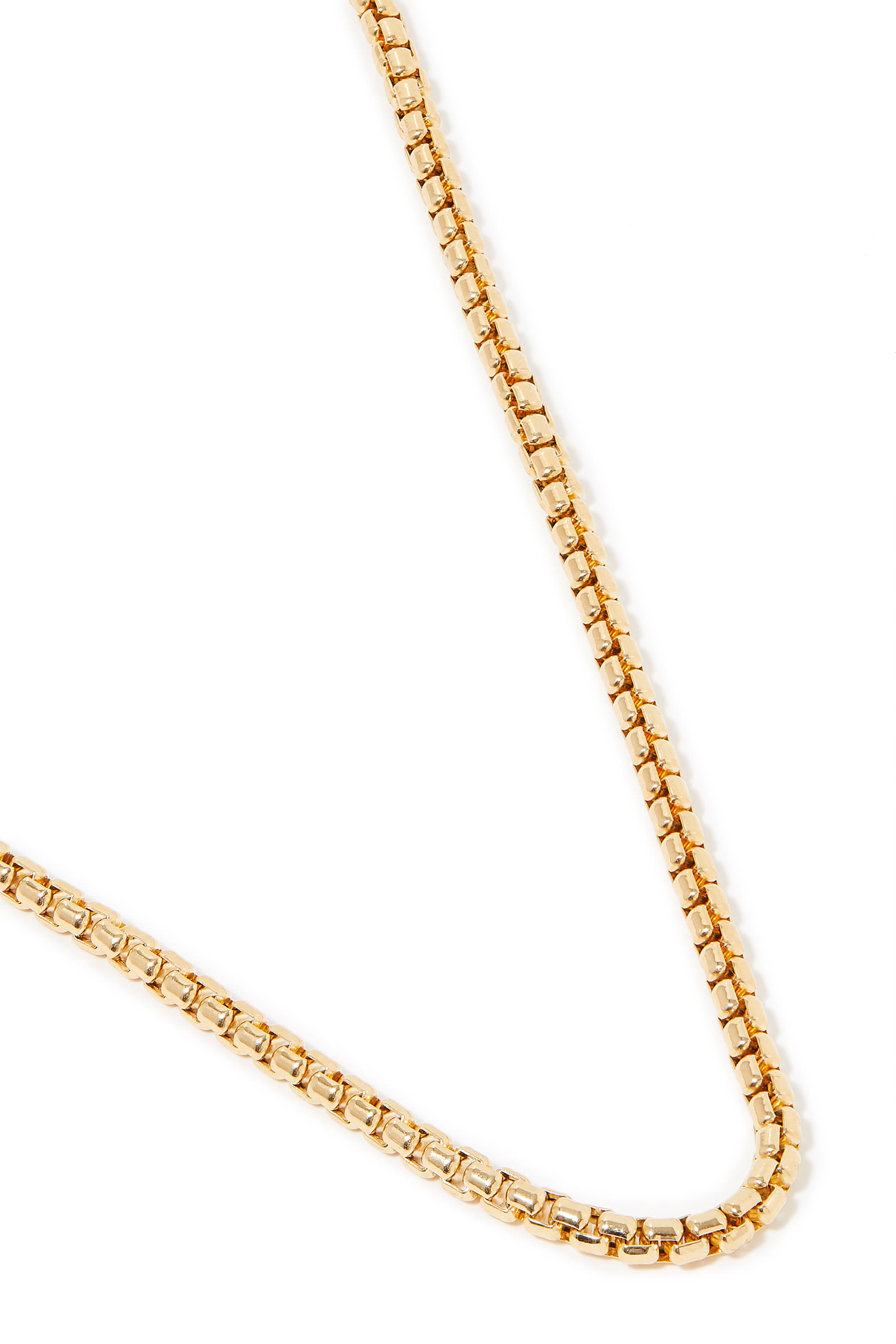18in Box Chain Necklace, 18K Yellow Gold