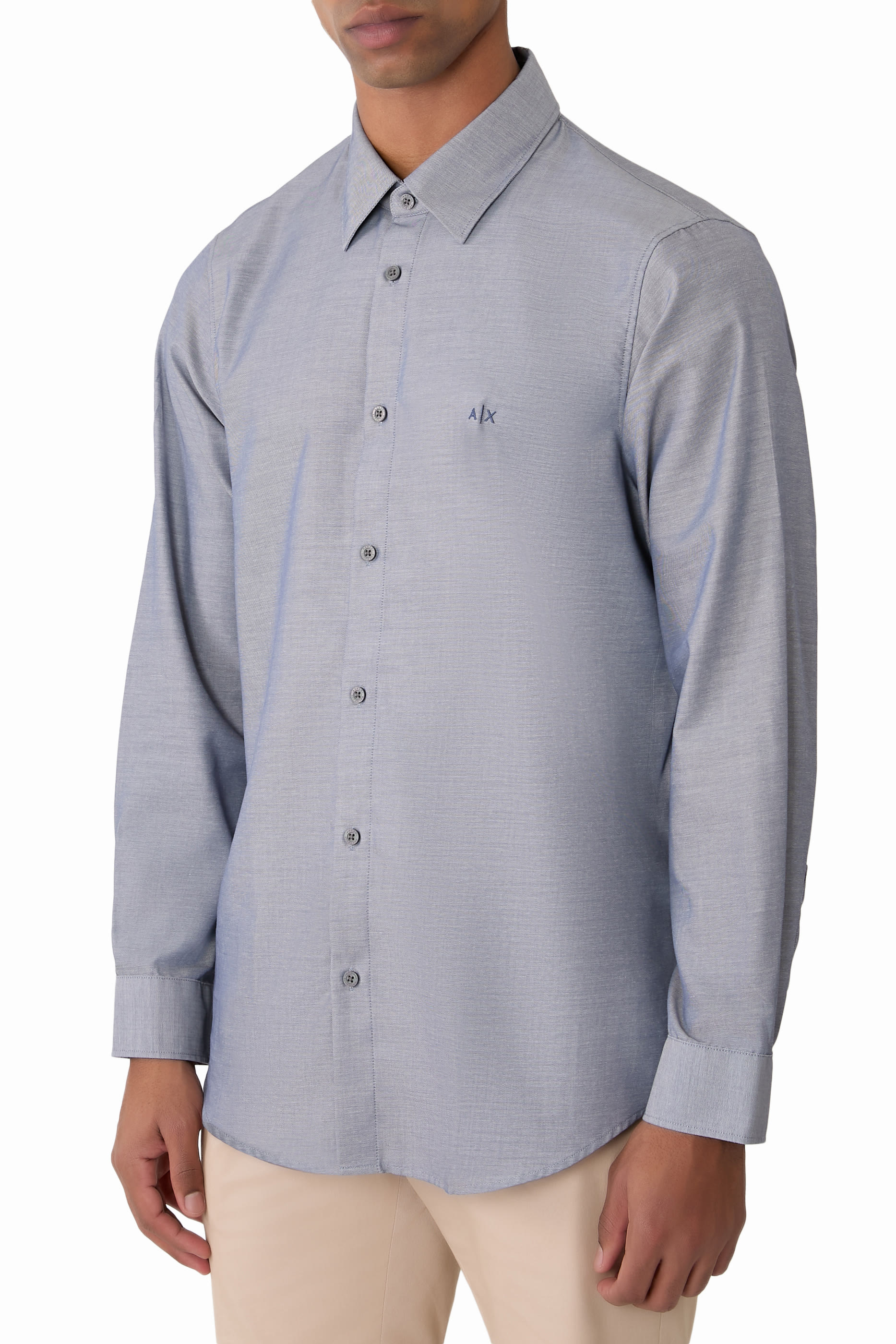 AX Logo Long-Sleeve Shirt 