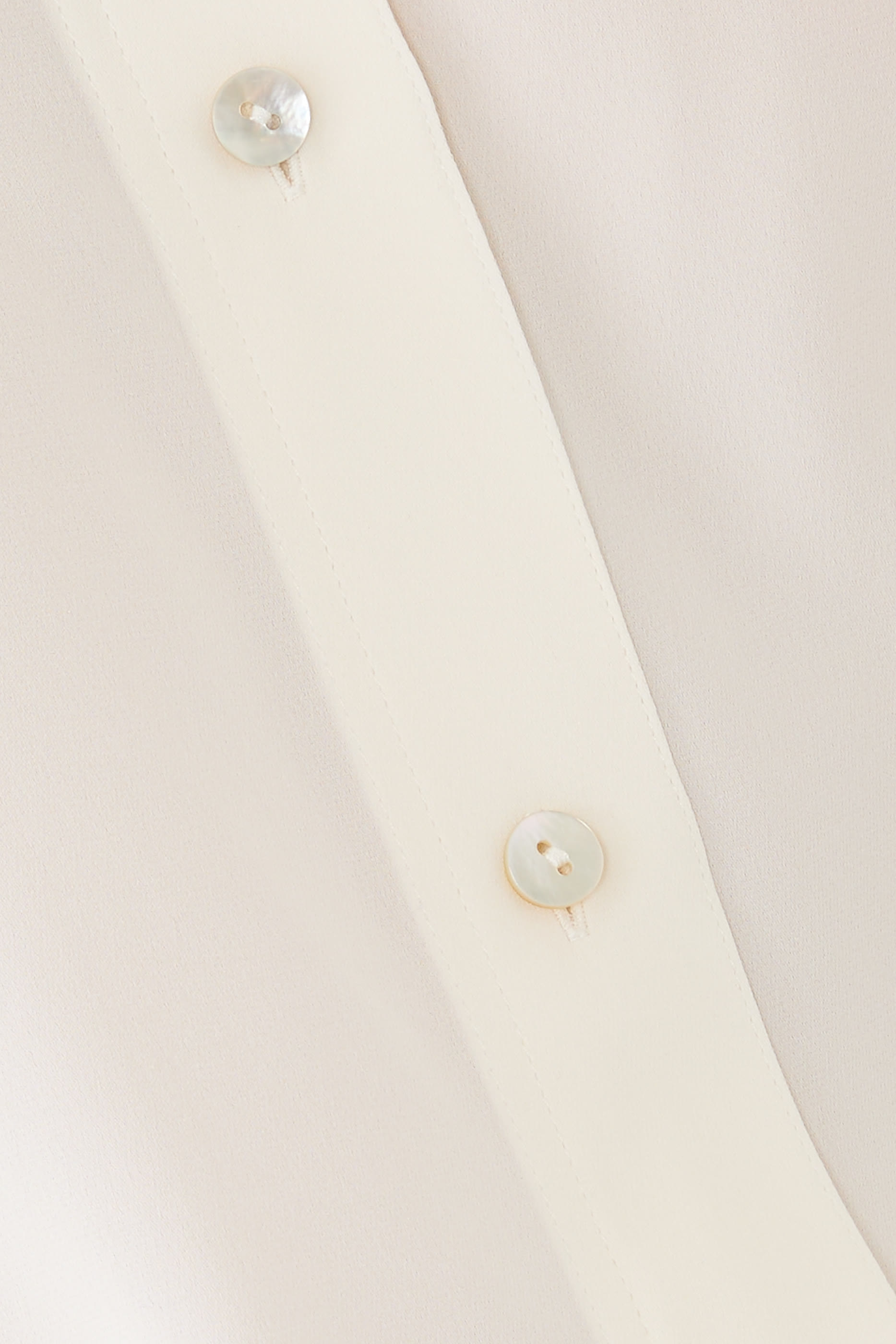 Stretch-Silk Button-Front Blouse 