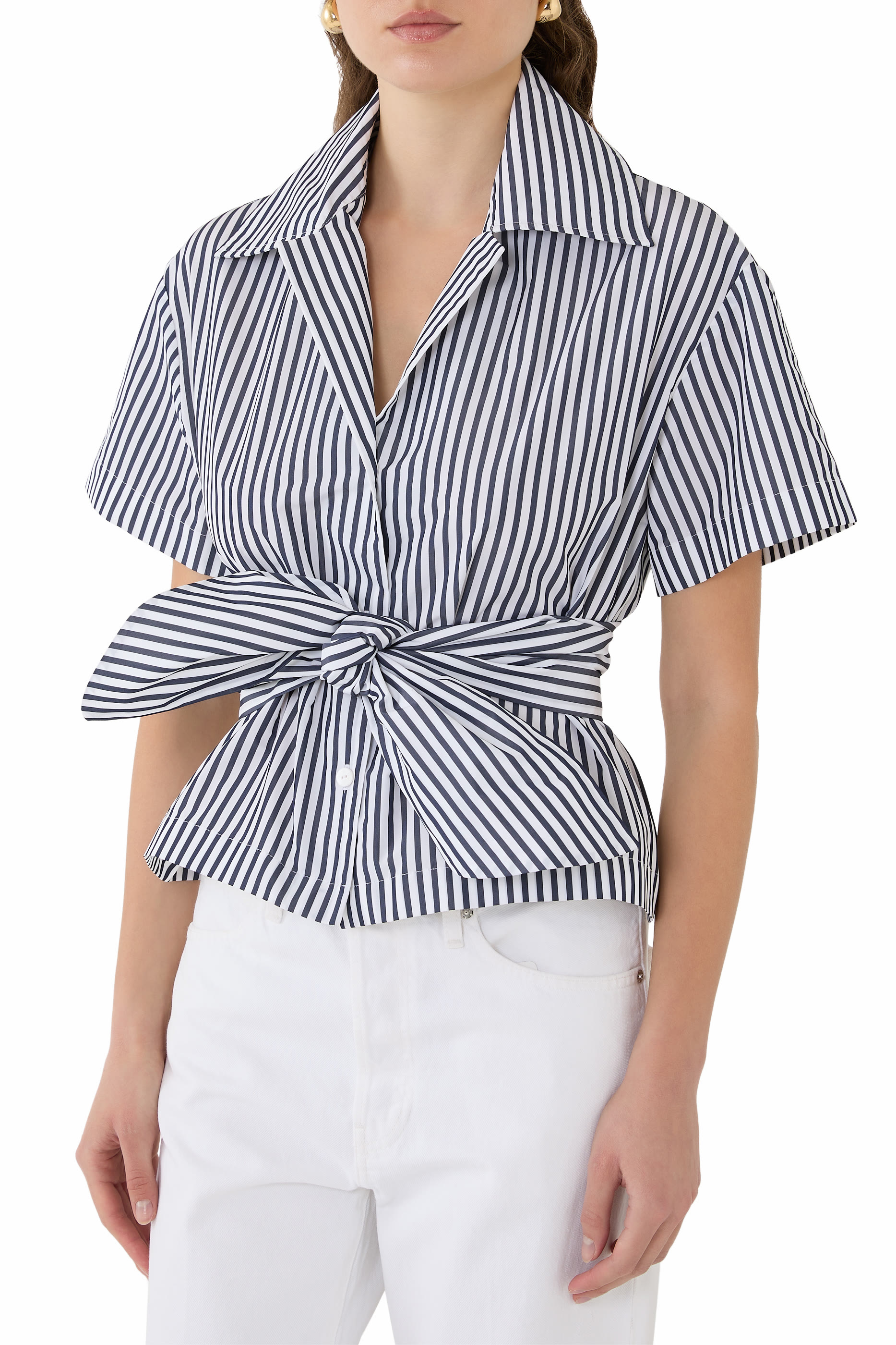  Recycled Faille Knotted Shirt 