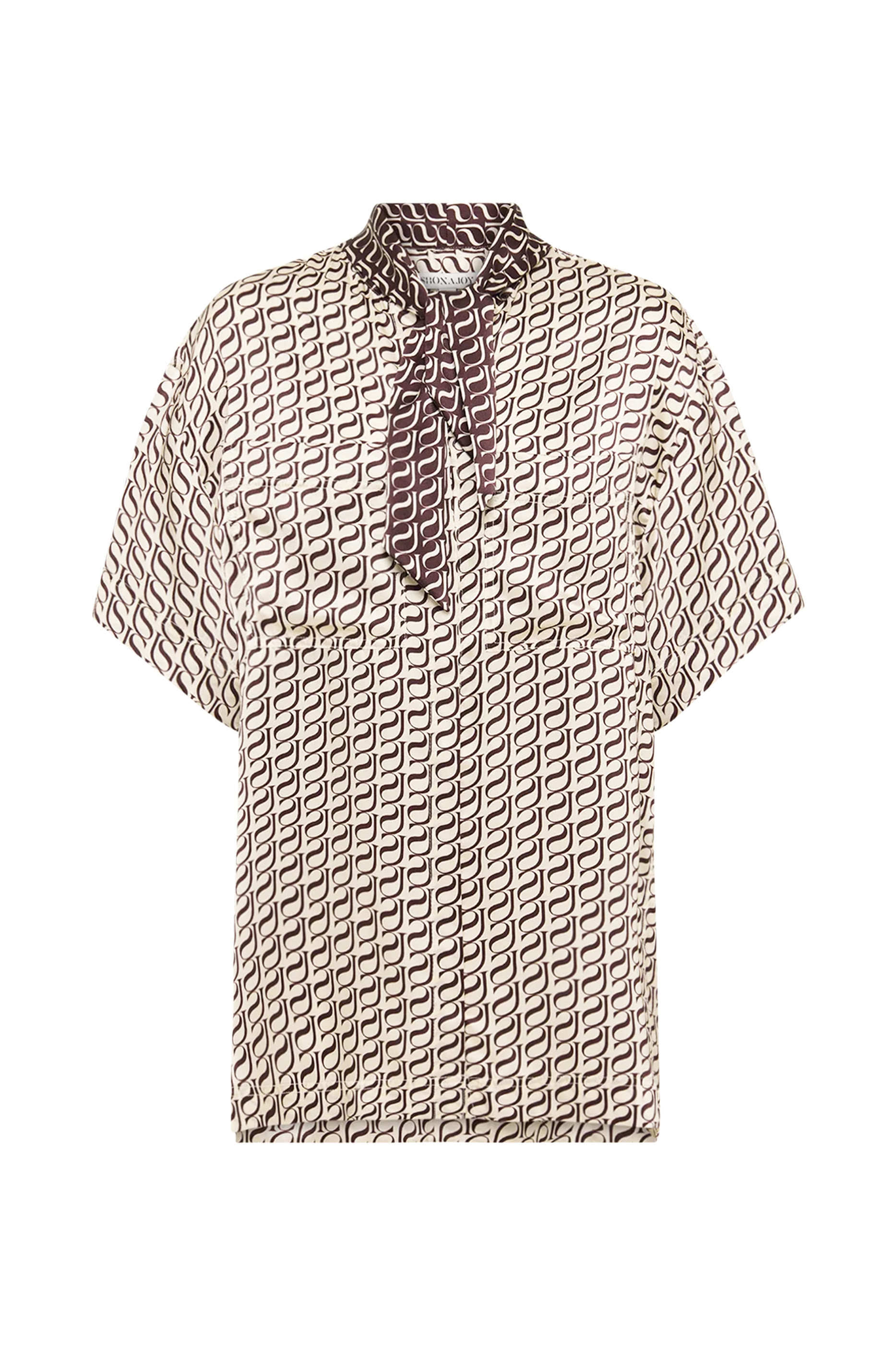 Monogram Silk Contrast Shirt