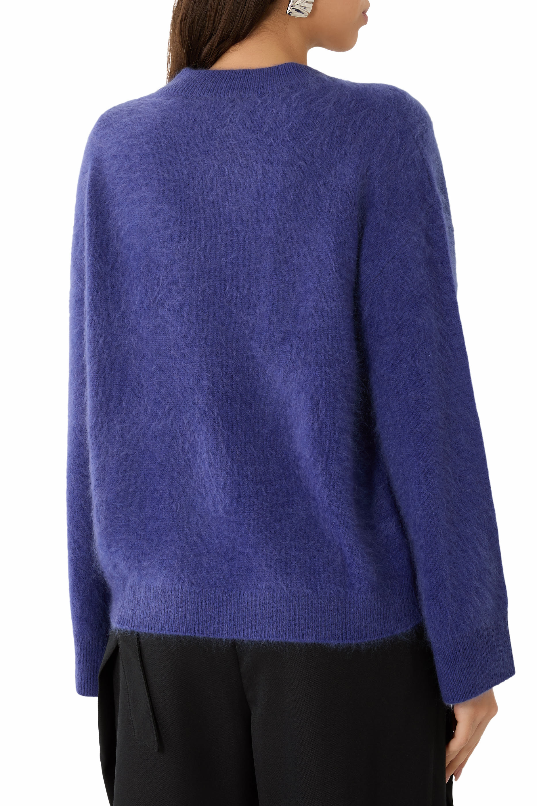 Jada Brushed Cashmere V-Neck Sweater
