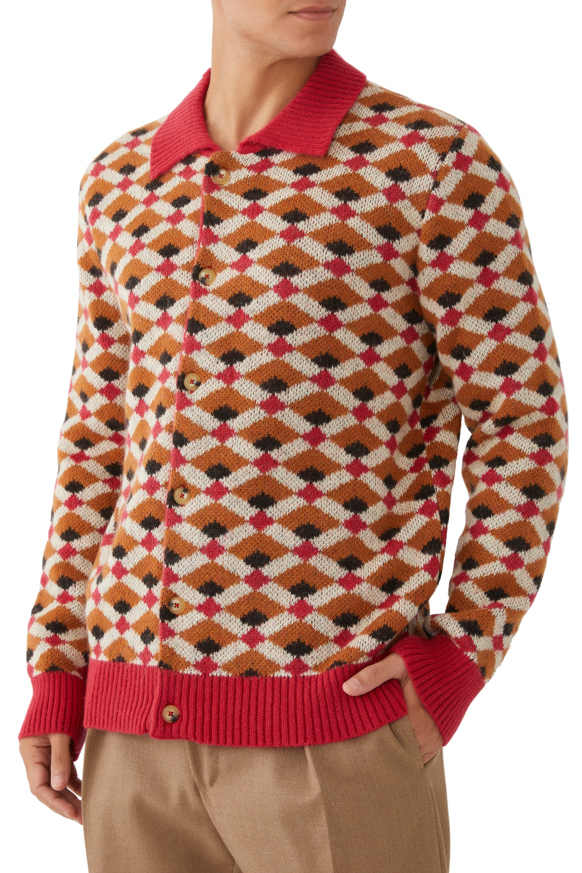 Venetian Floor Polo Cardigan