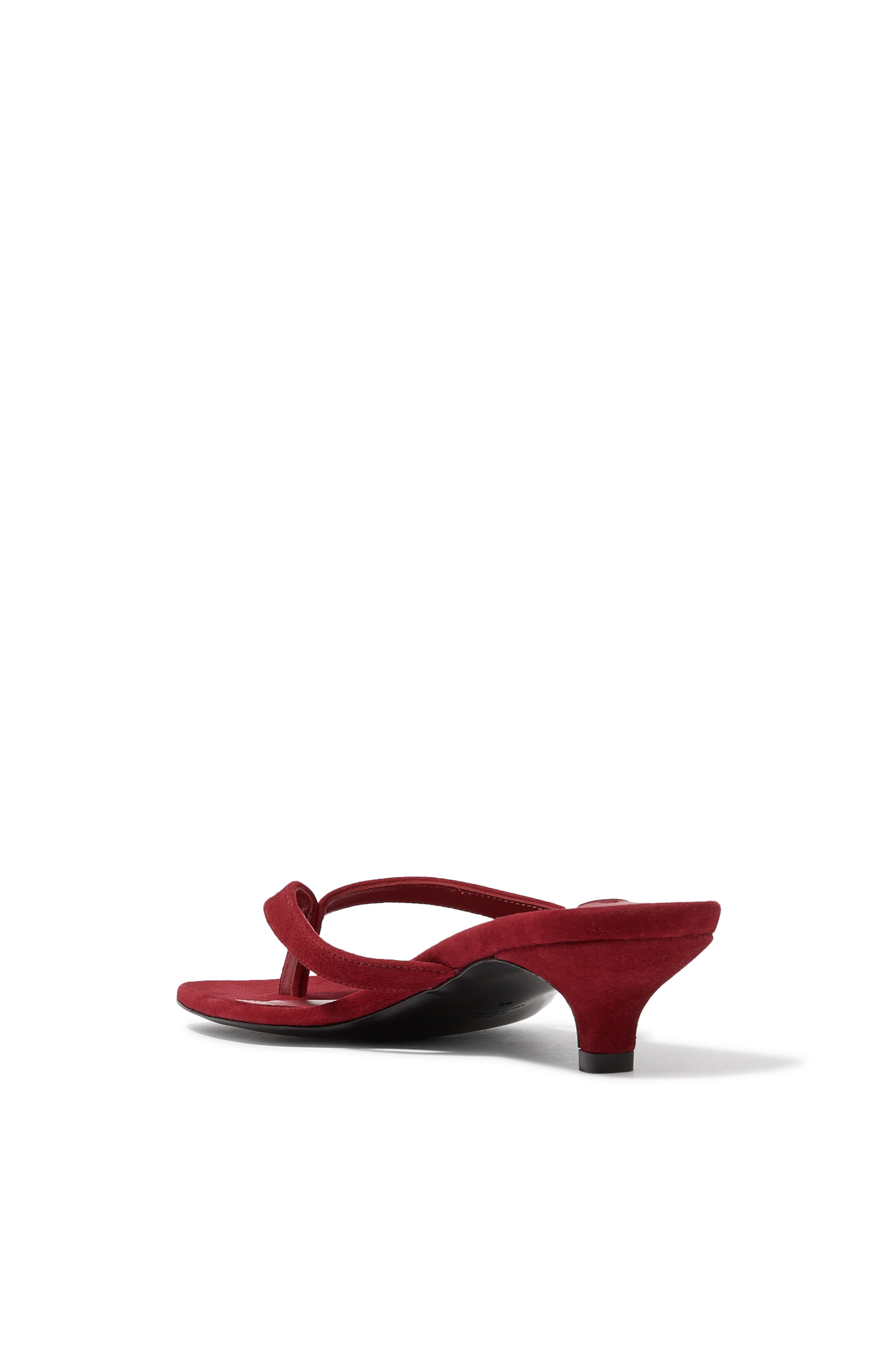 Leather 35 Heeled Thong Sandals