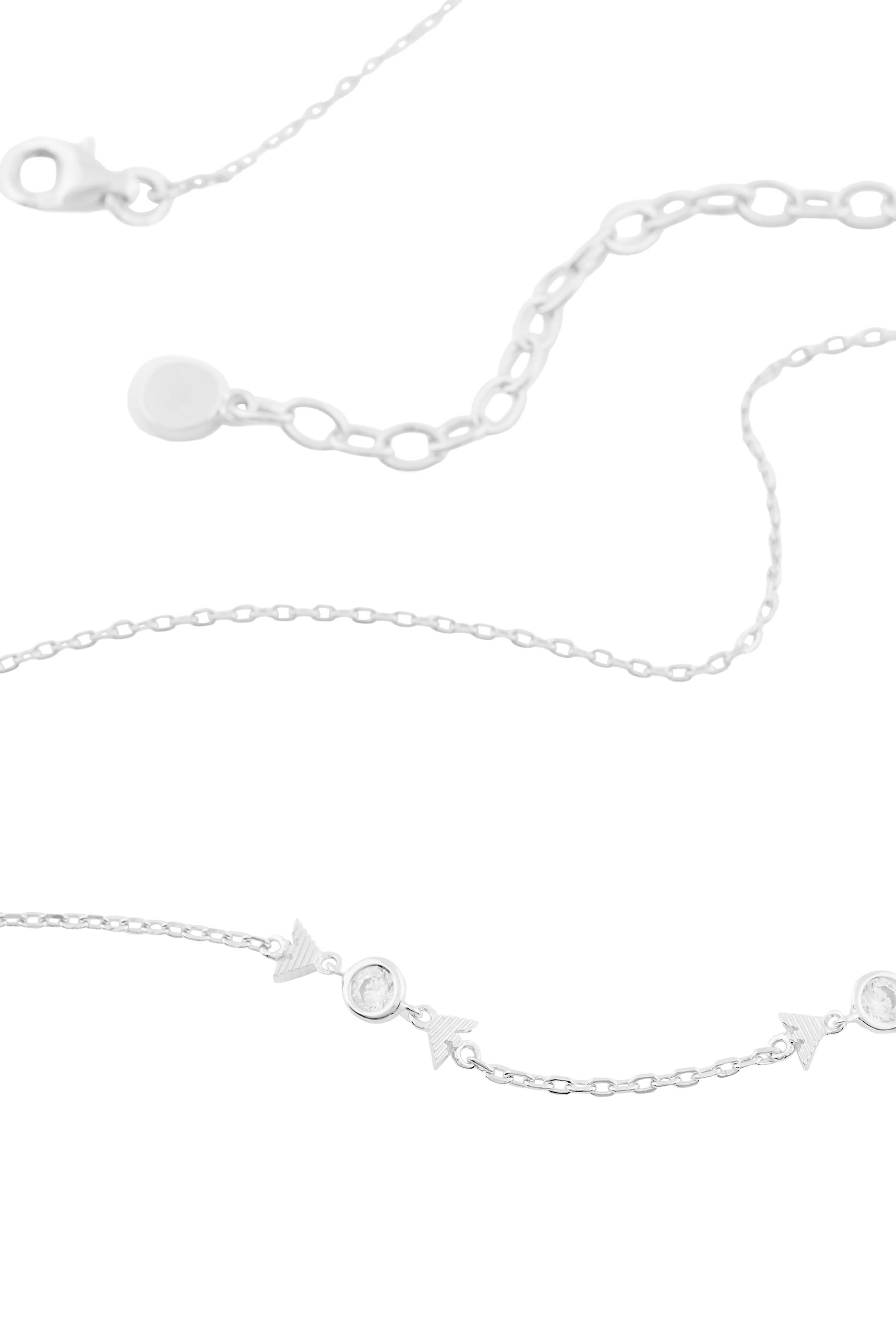 Station Necklace, Sterling Silver