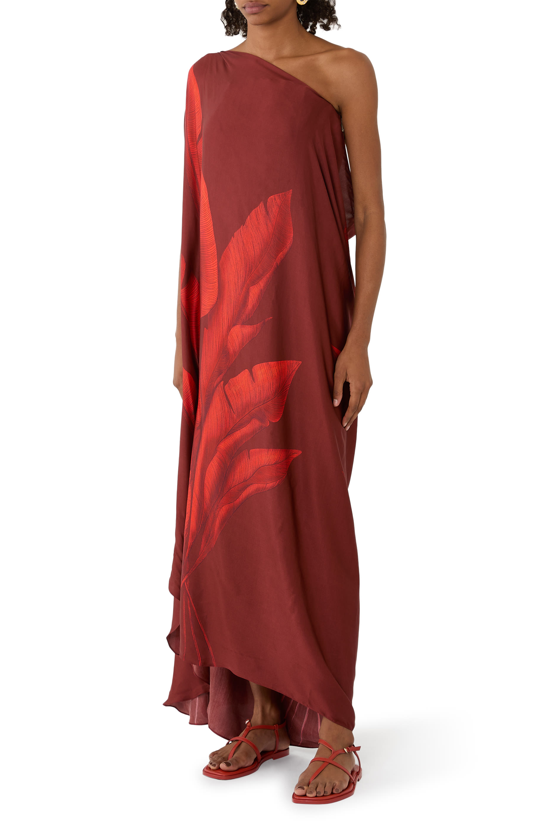 Sus Miradas Asymmetric Maxi Dress