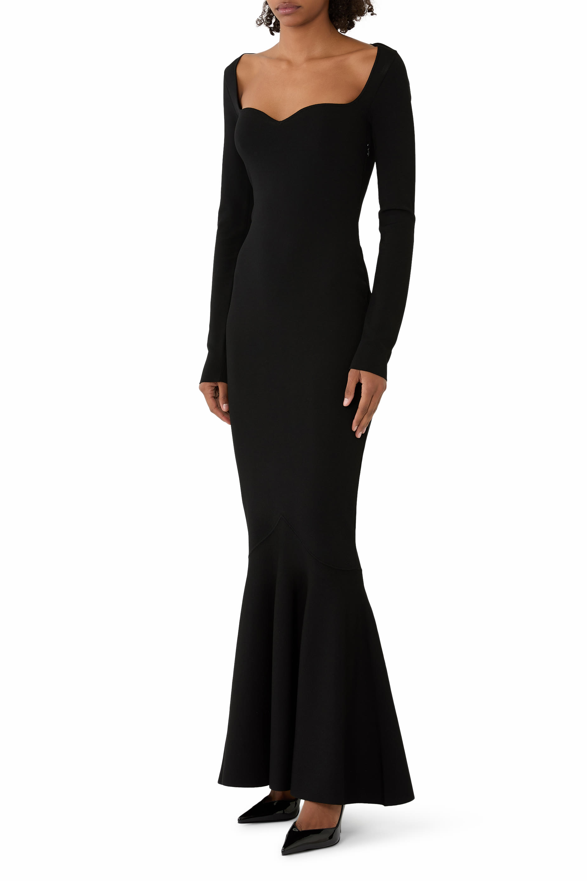 Flared Stretch-Jersey Bustier Gown