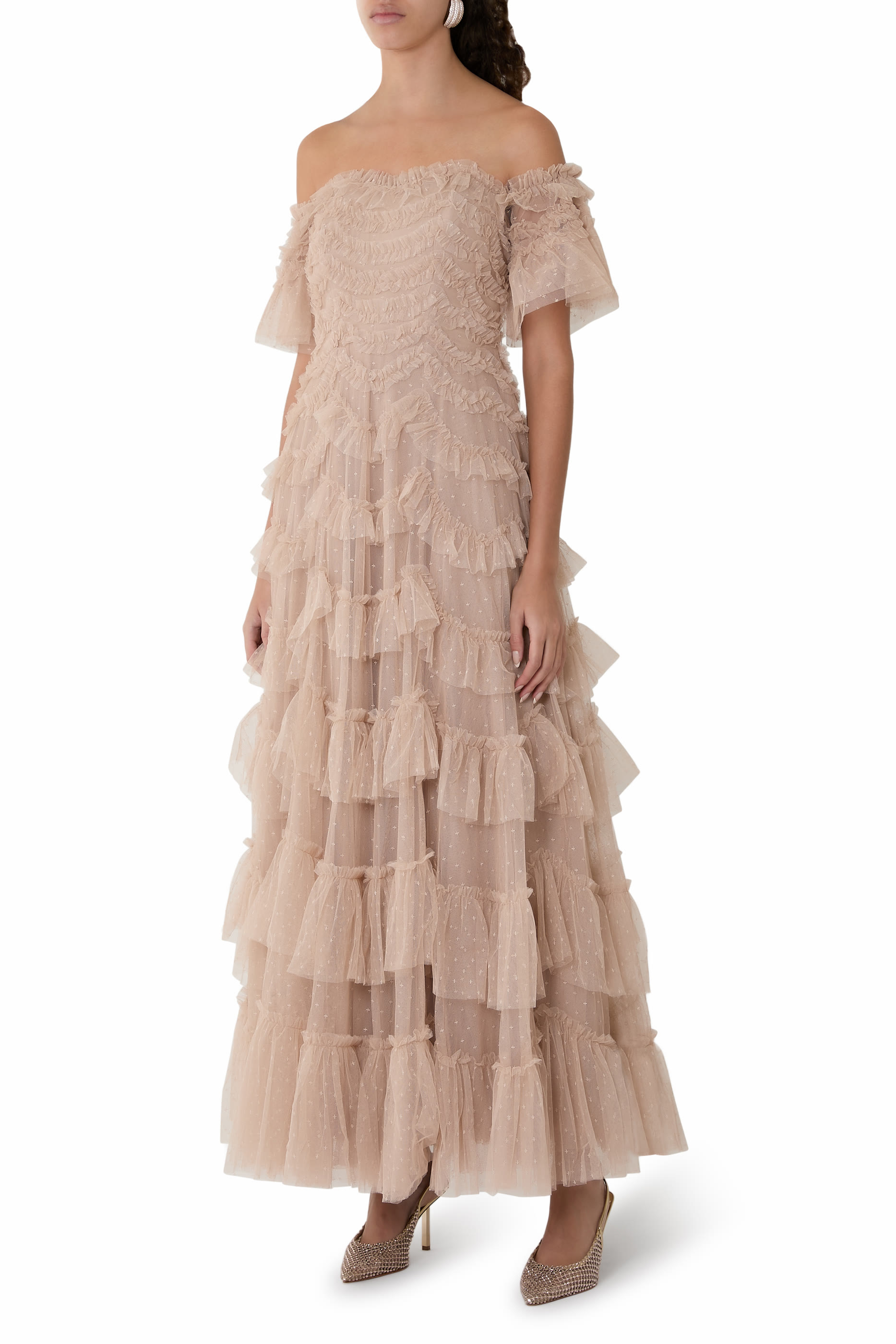 Aviana Off-Shoulder Gown