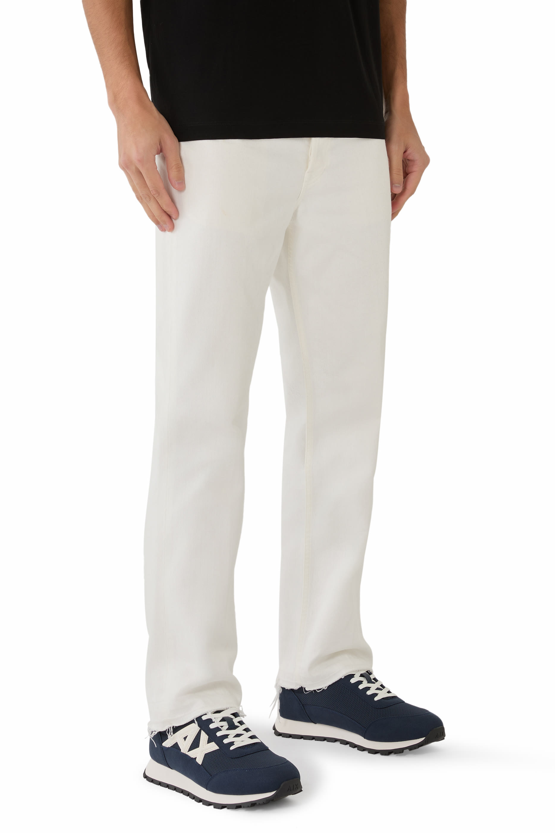 Drop Side AX Logo Low-Top Sneakers