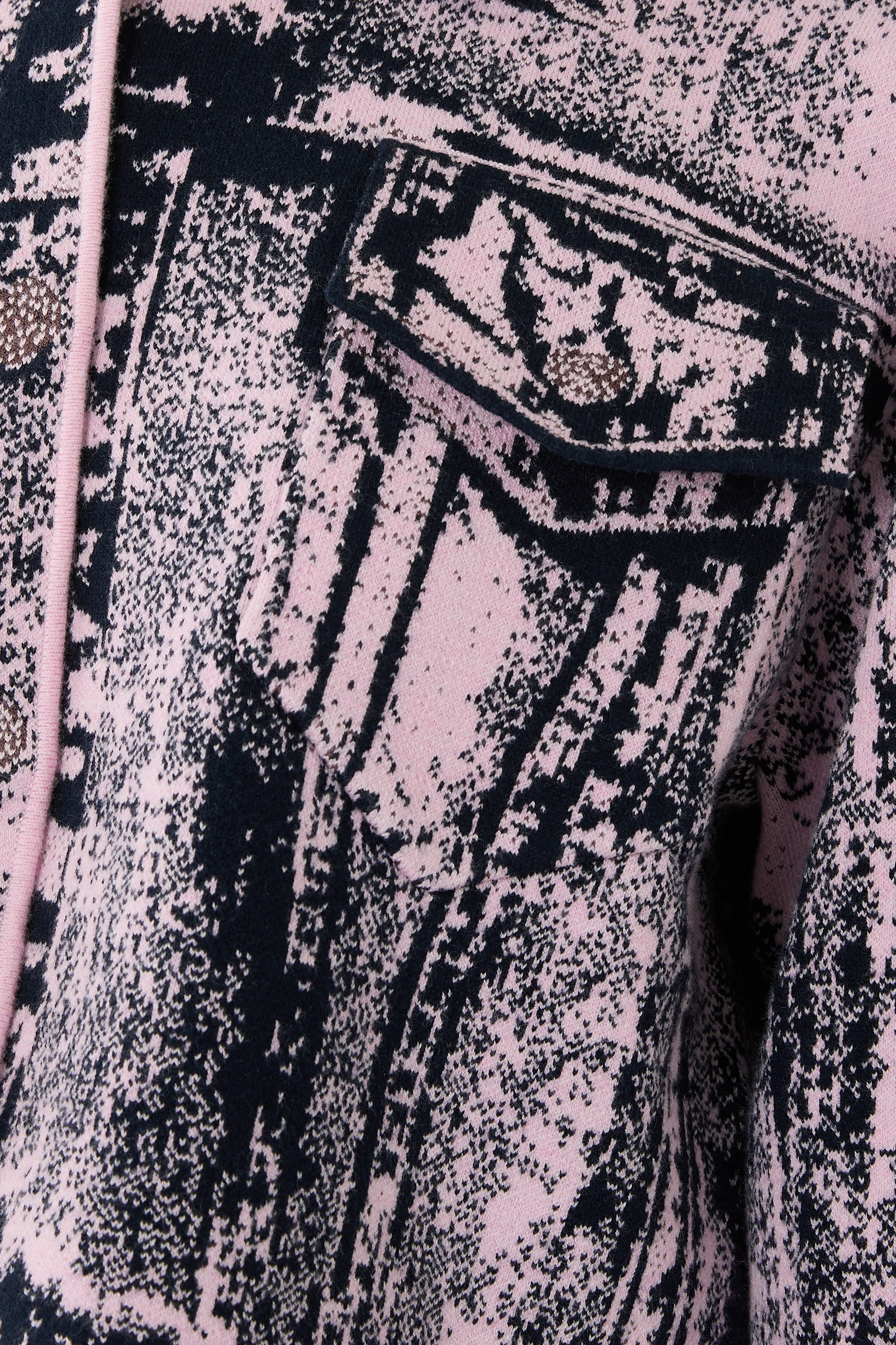 Hana Denim Print Oversized Jacket