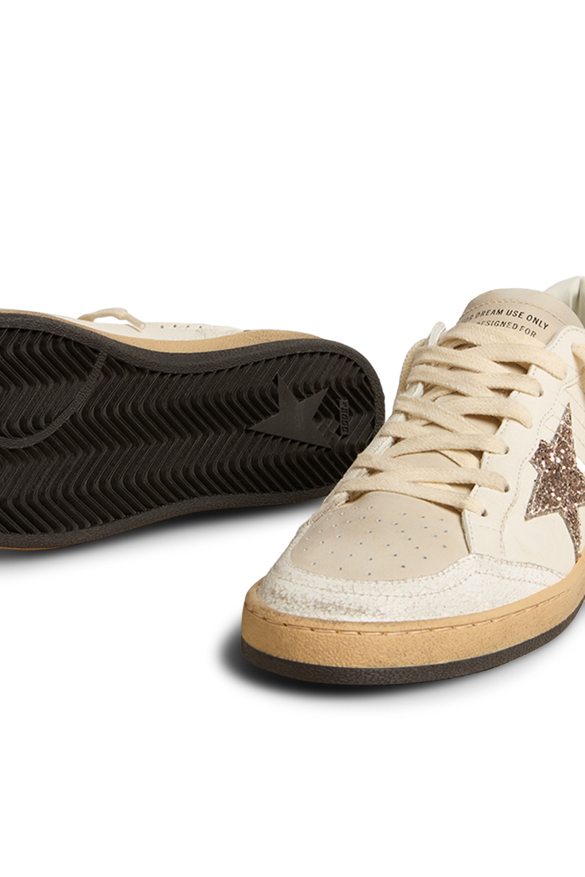 Ball Star Glittered Leather Sneakers