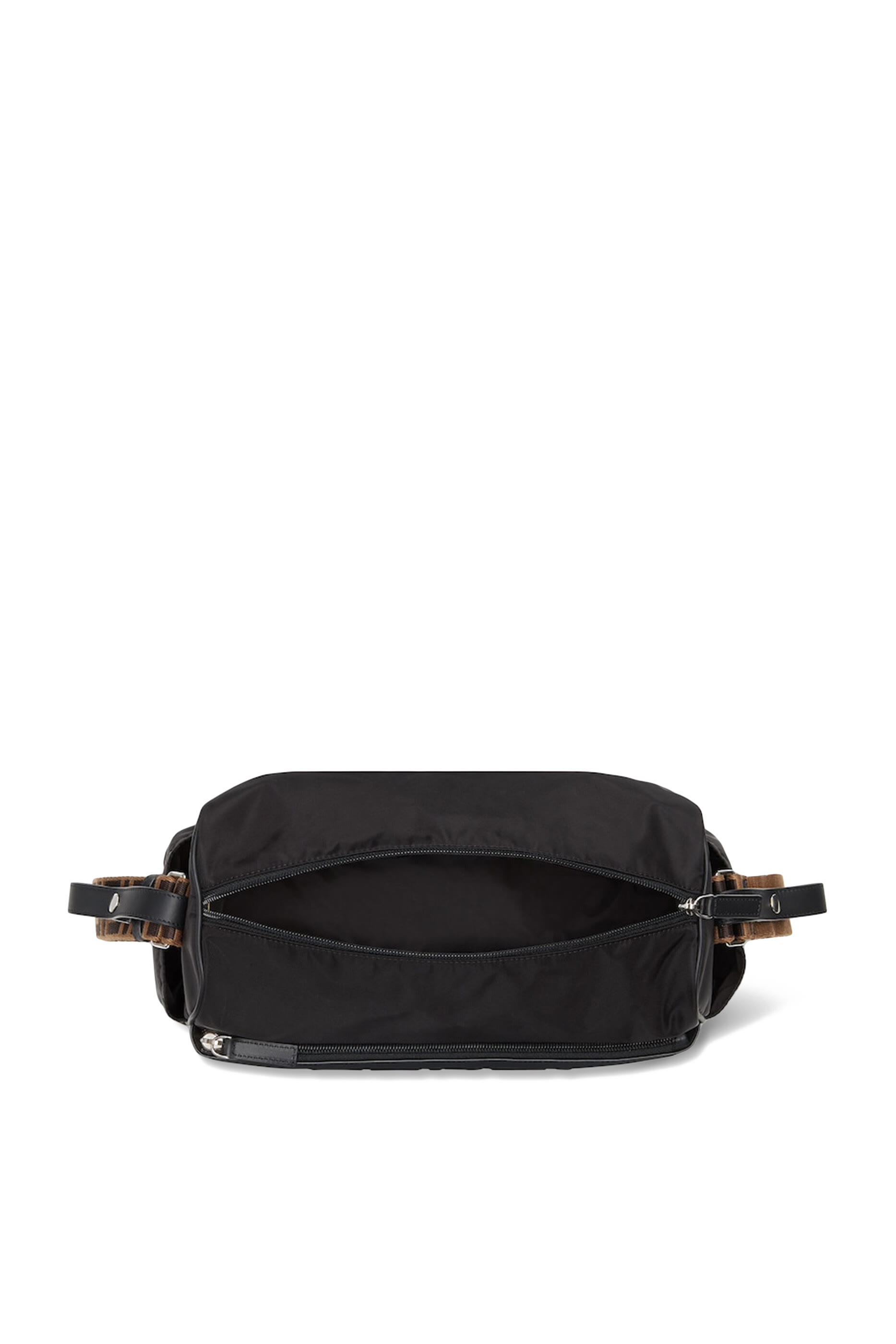 Leather And Nylon Diaper Bag