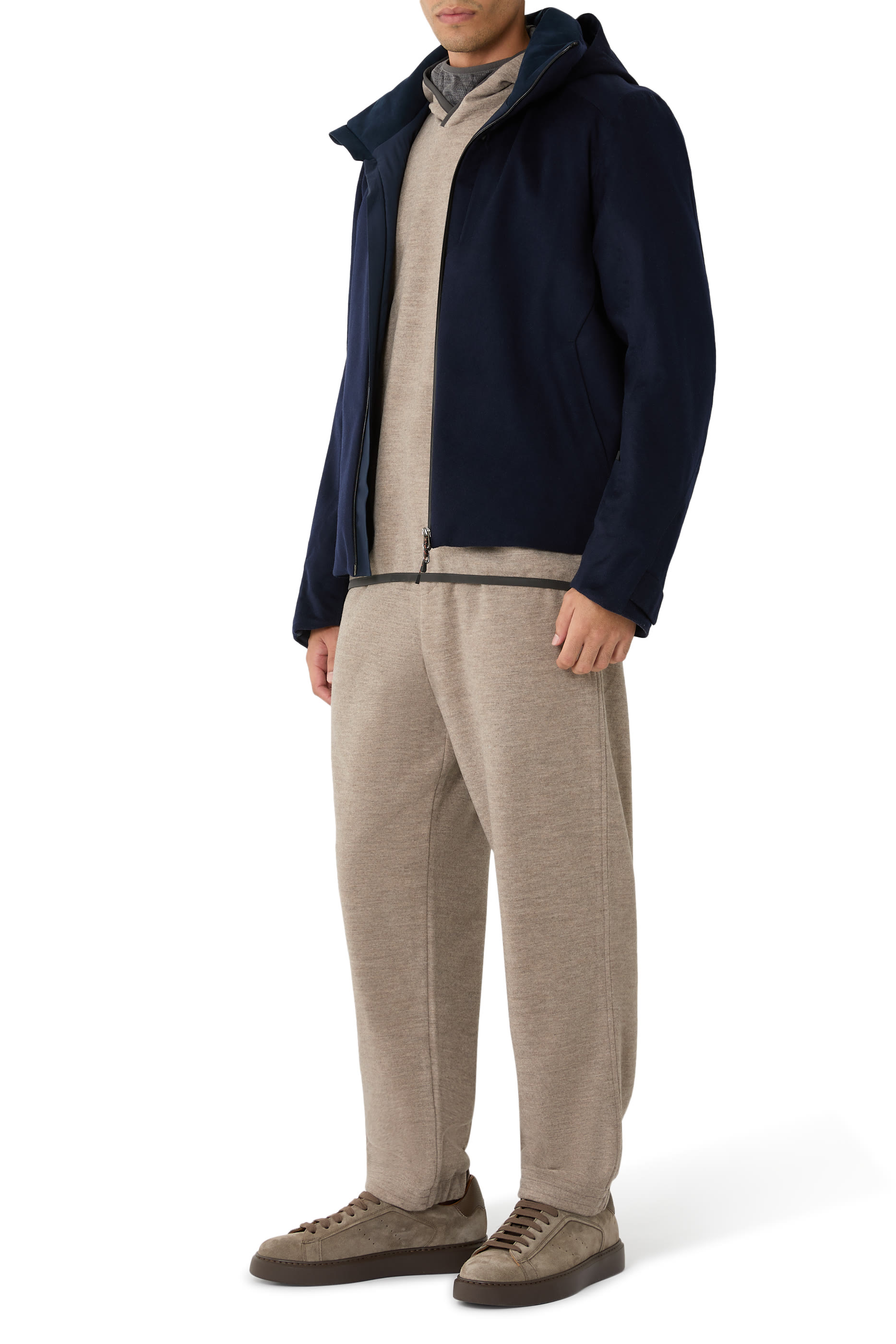 Virgin Wool Jersey Joggers