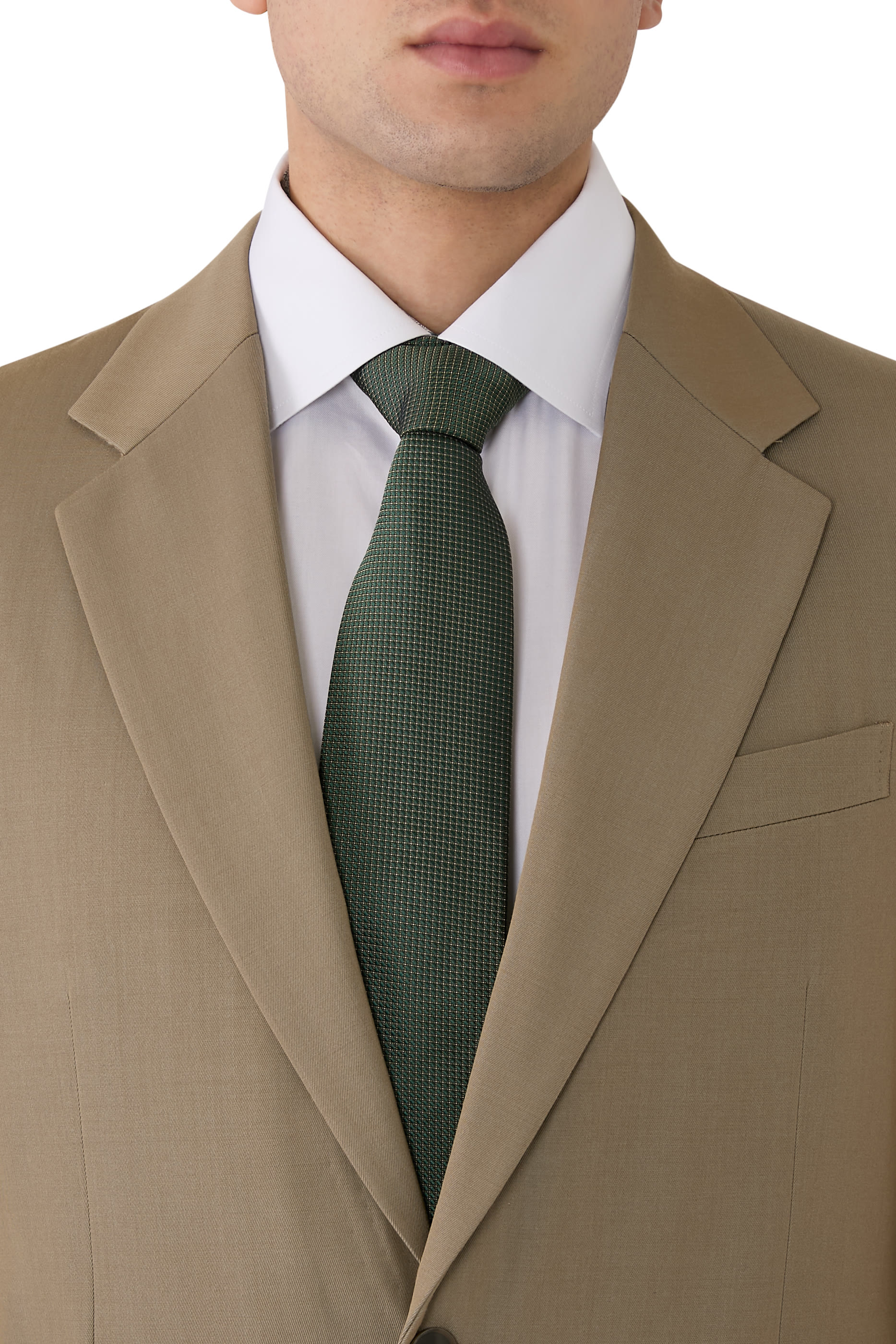 Pin-Dot Woven Silk Tie