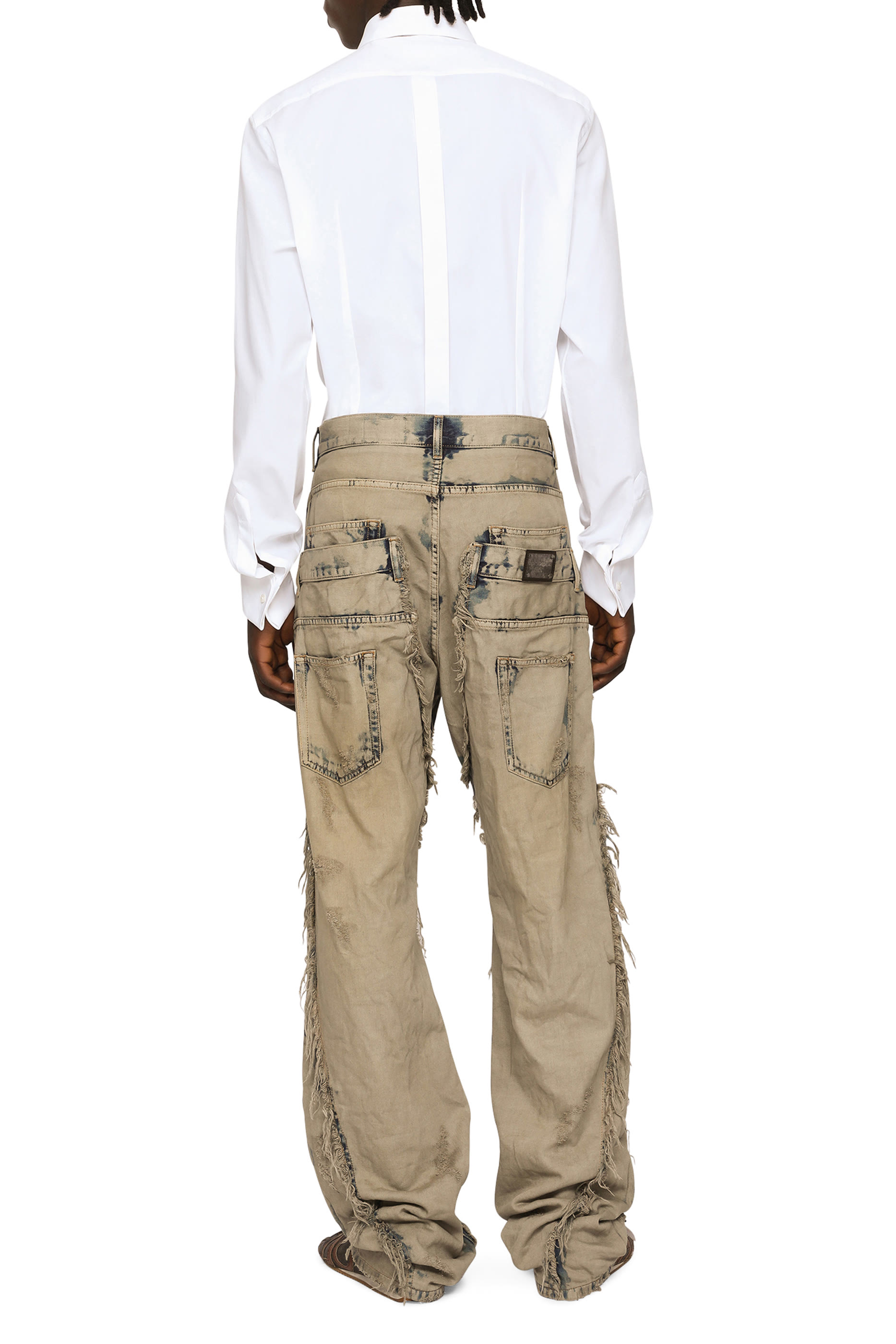 Cotton Poplin Gold-Fit Tuxedo Shirt