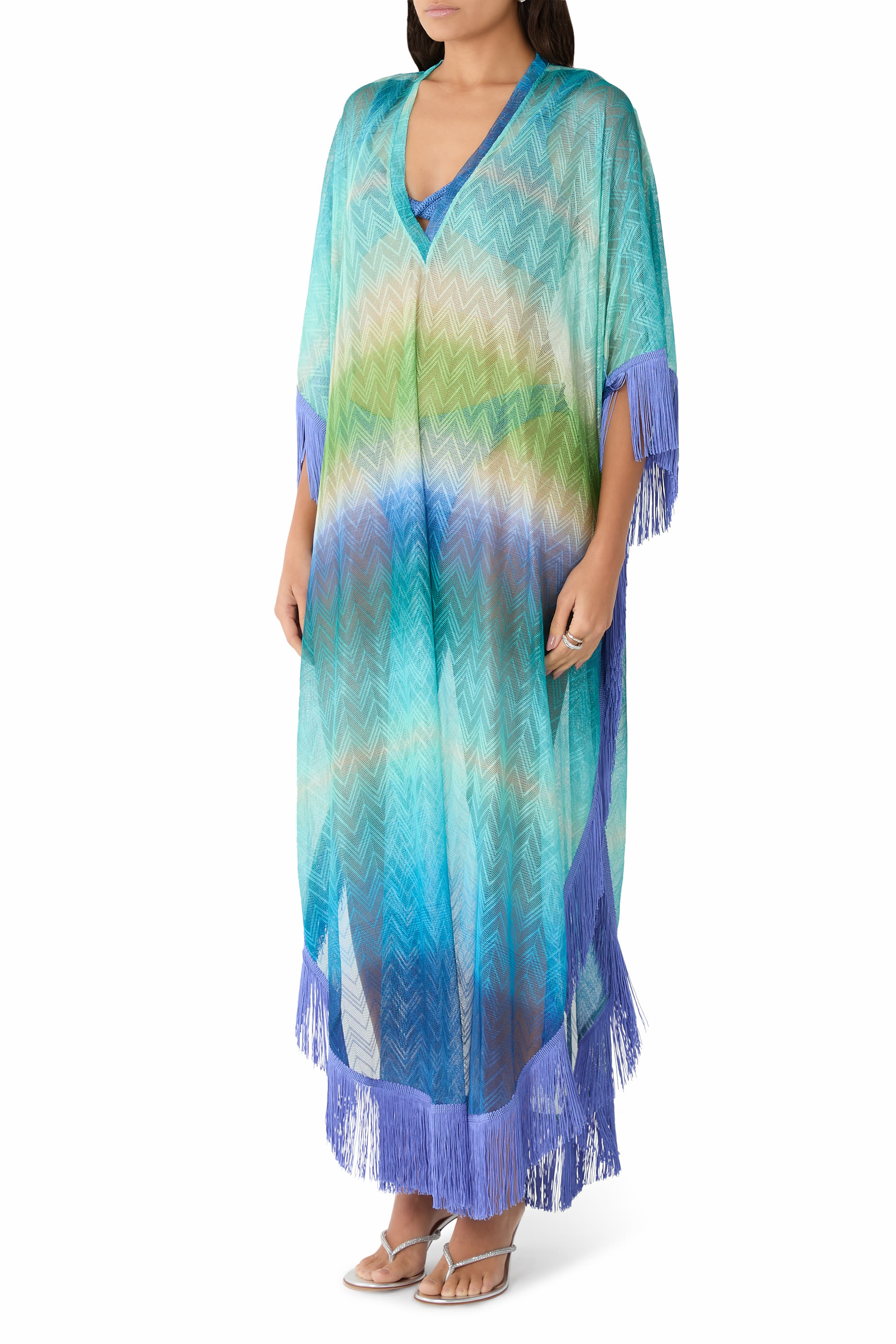 Long Cover-Up with Fringes  