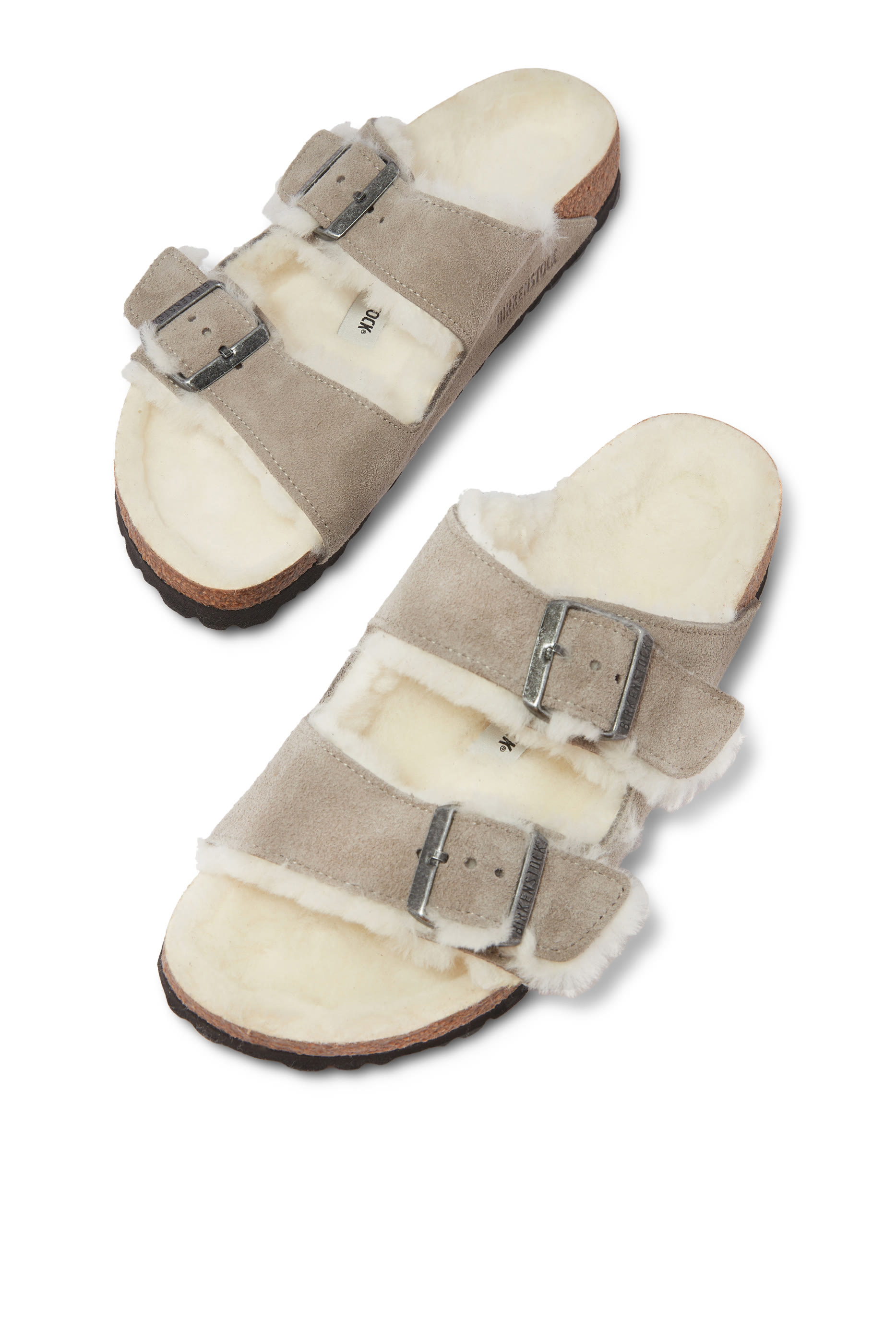 Arizona Shearling Suede Leather Sandals