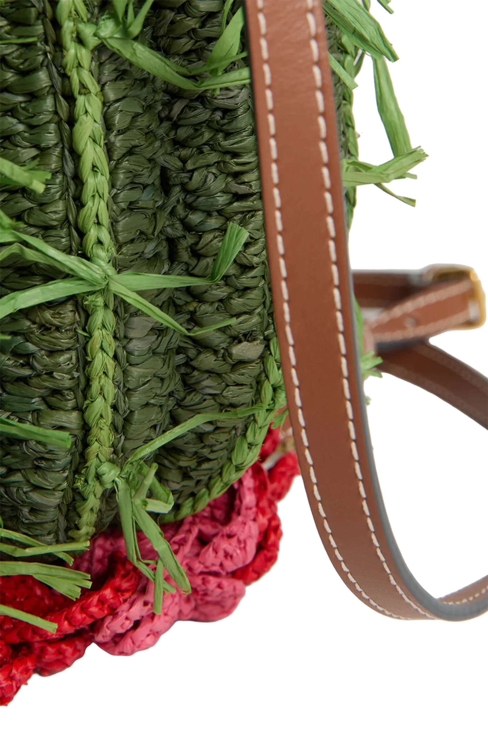 Raffia Cactus Crossbody Bag