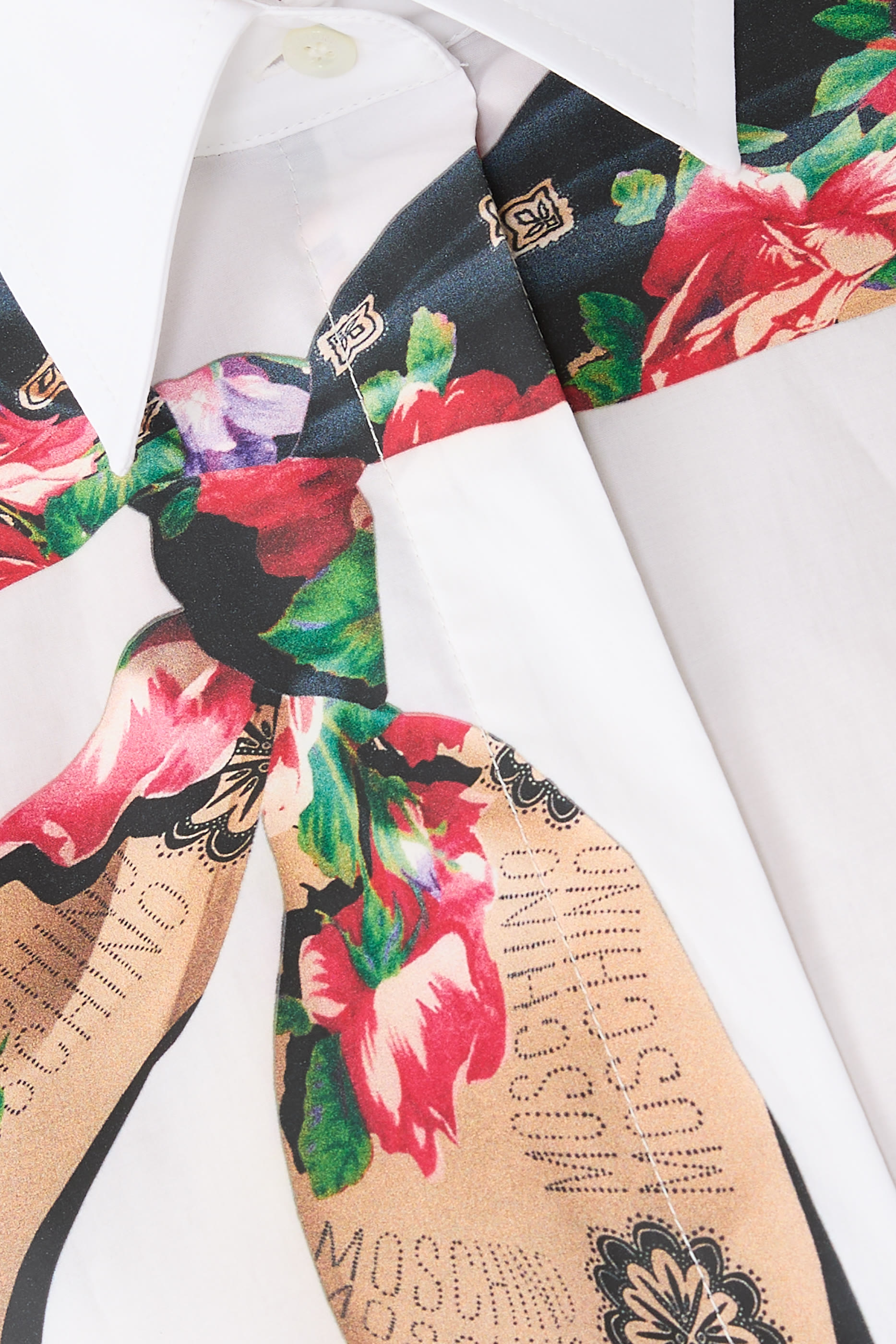  Scarf Printed Cotton Shirt