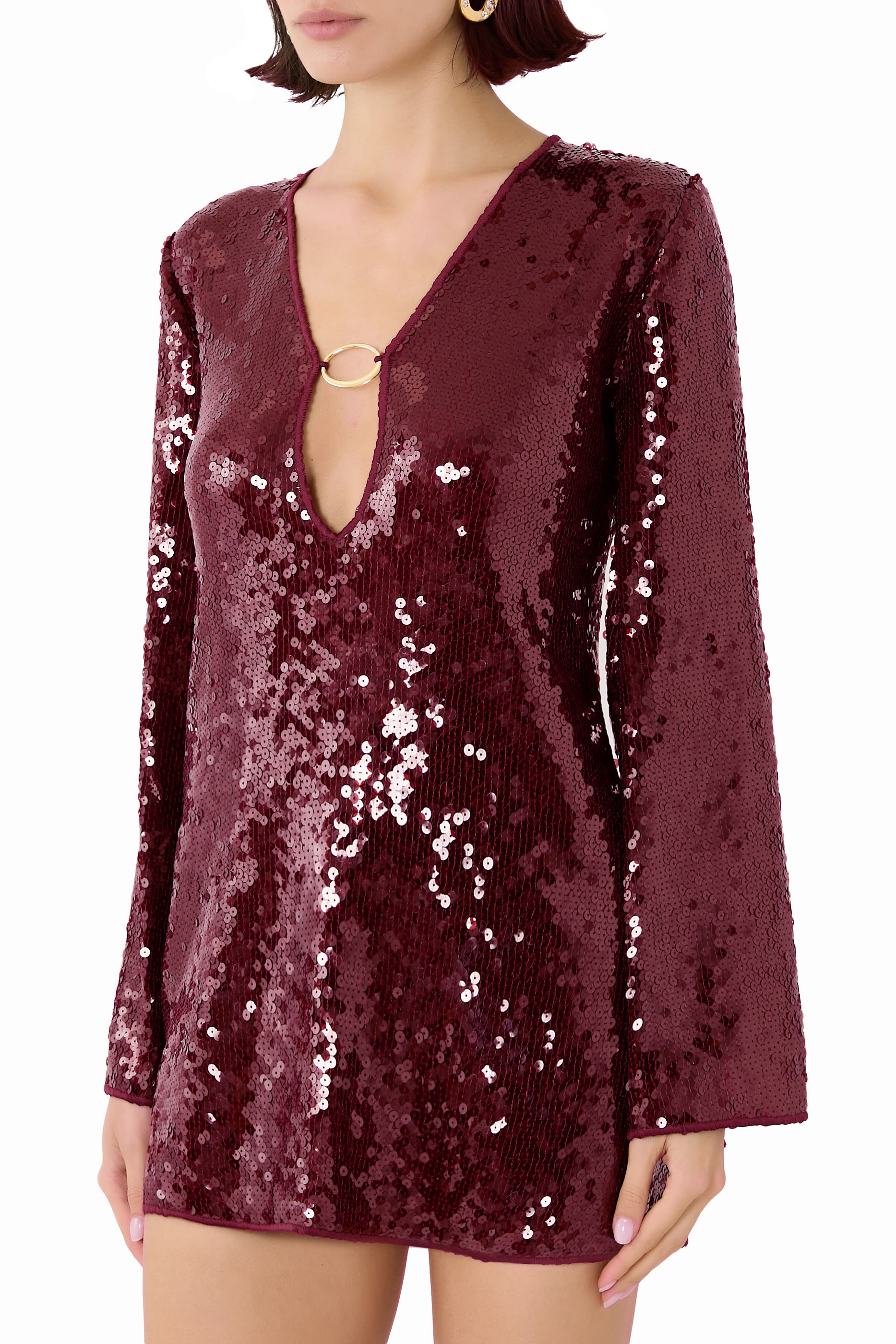 Marilyn Sequin Long Sleeved Mini Dress