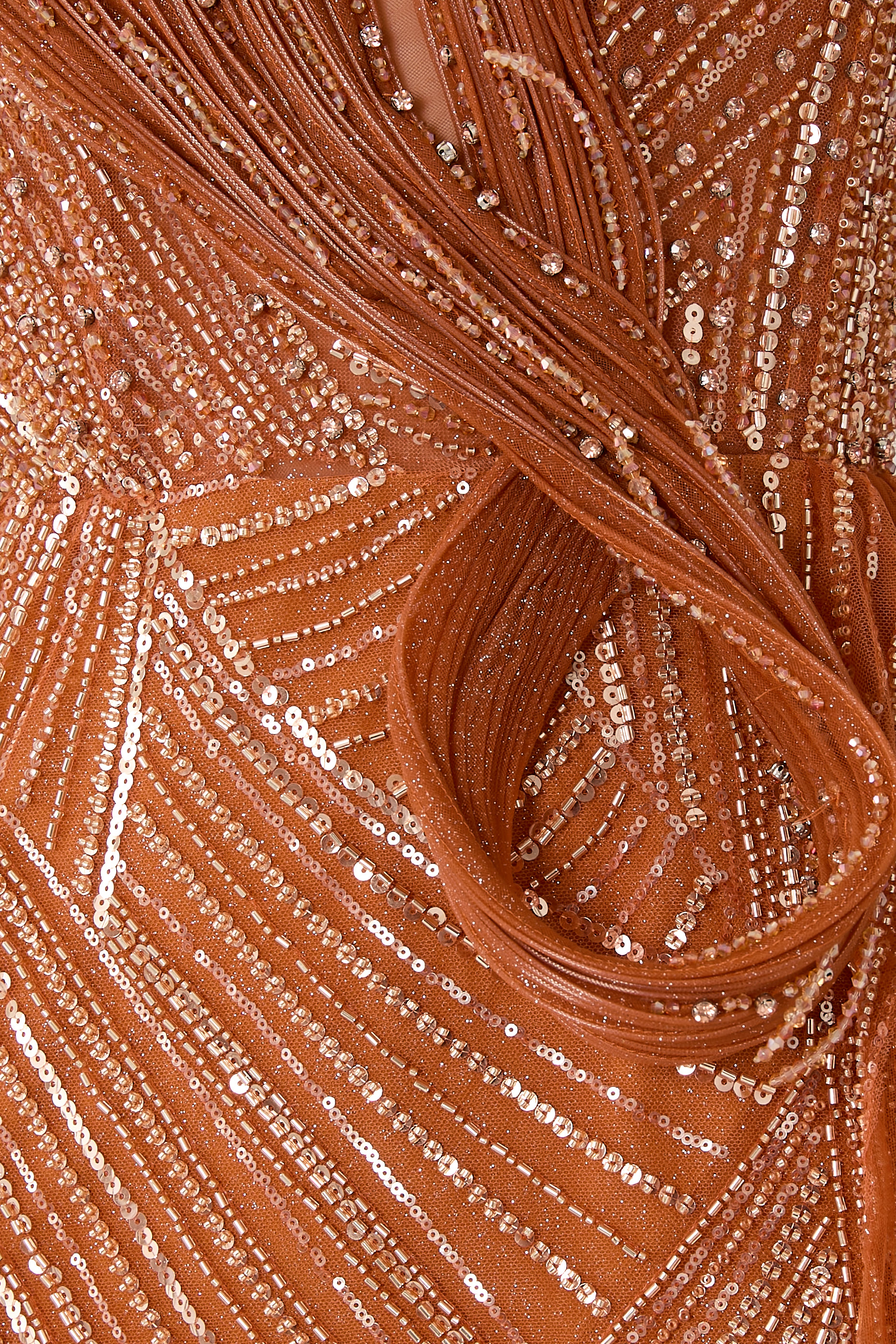 Beaded Off-shoulder Gown