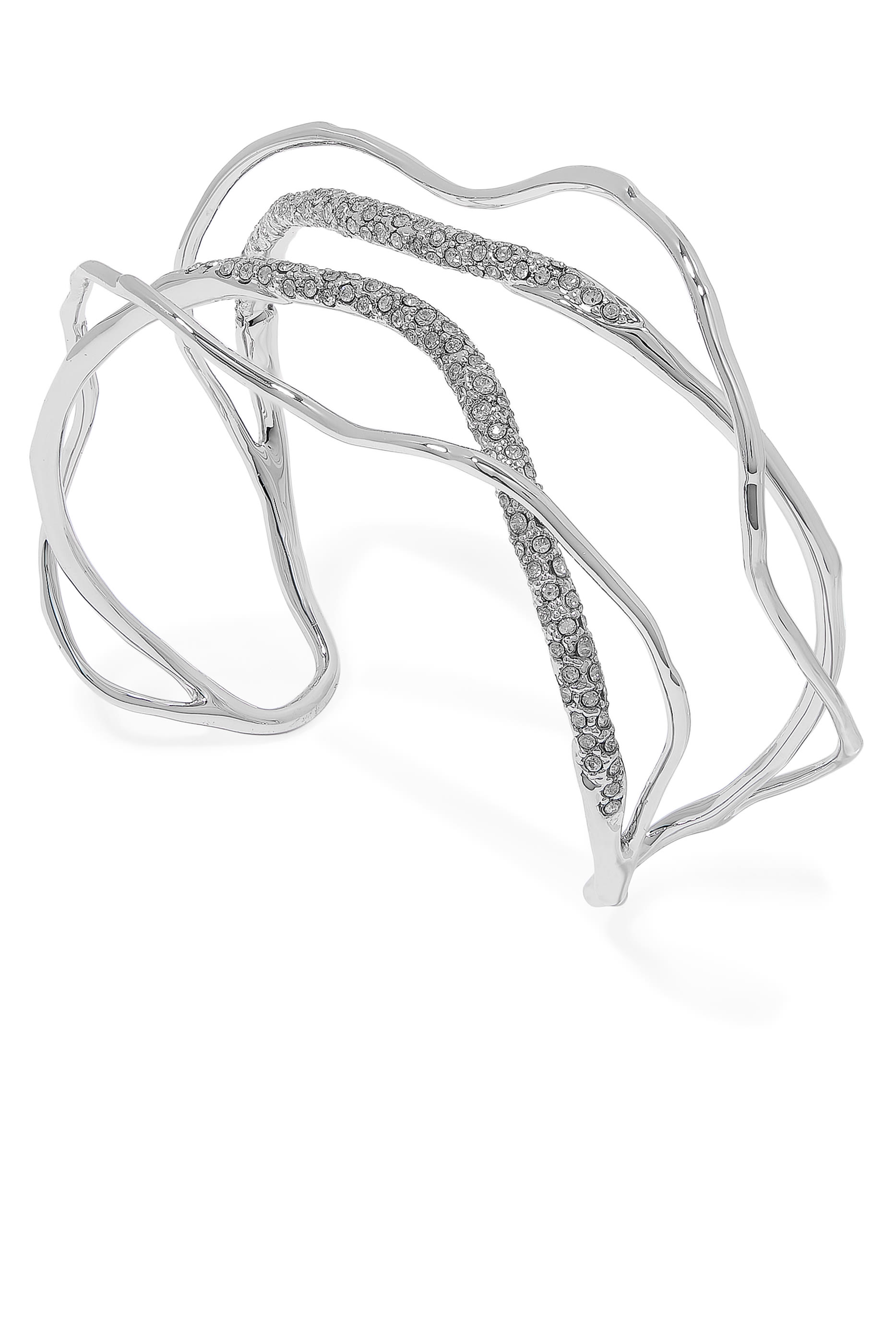 Solanales Crystal Intertwined Cuff Bracelet