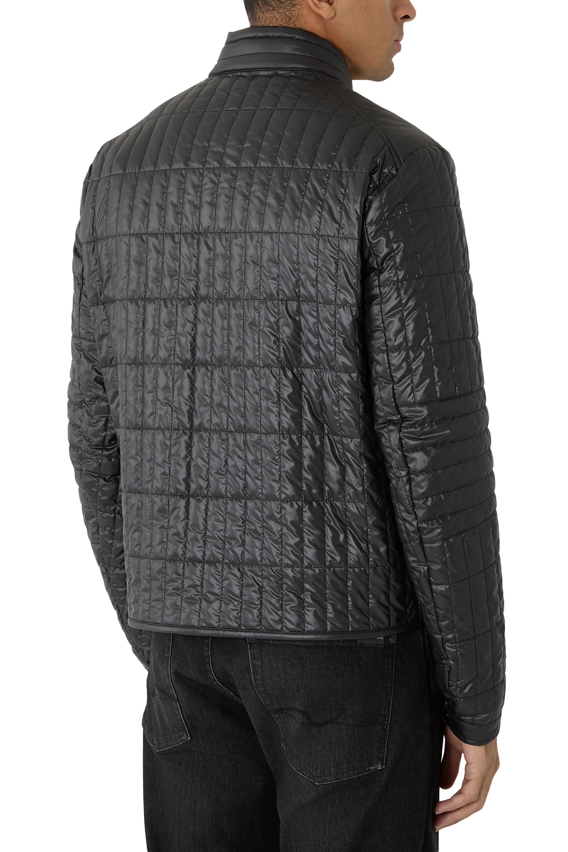 Lasne Vertical-Quilted Padded Biker Jacket