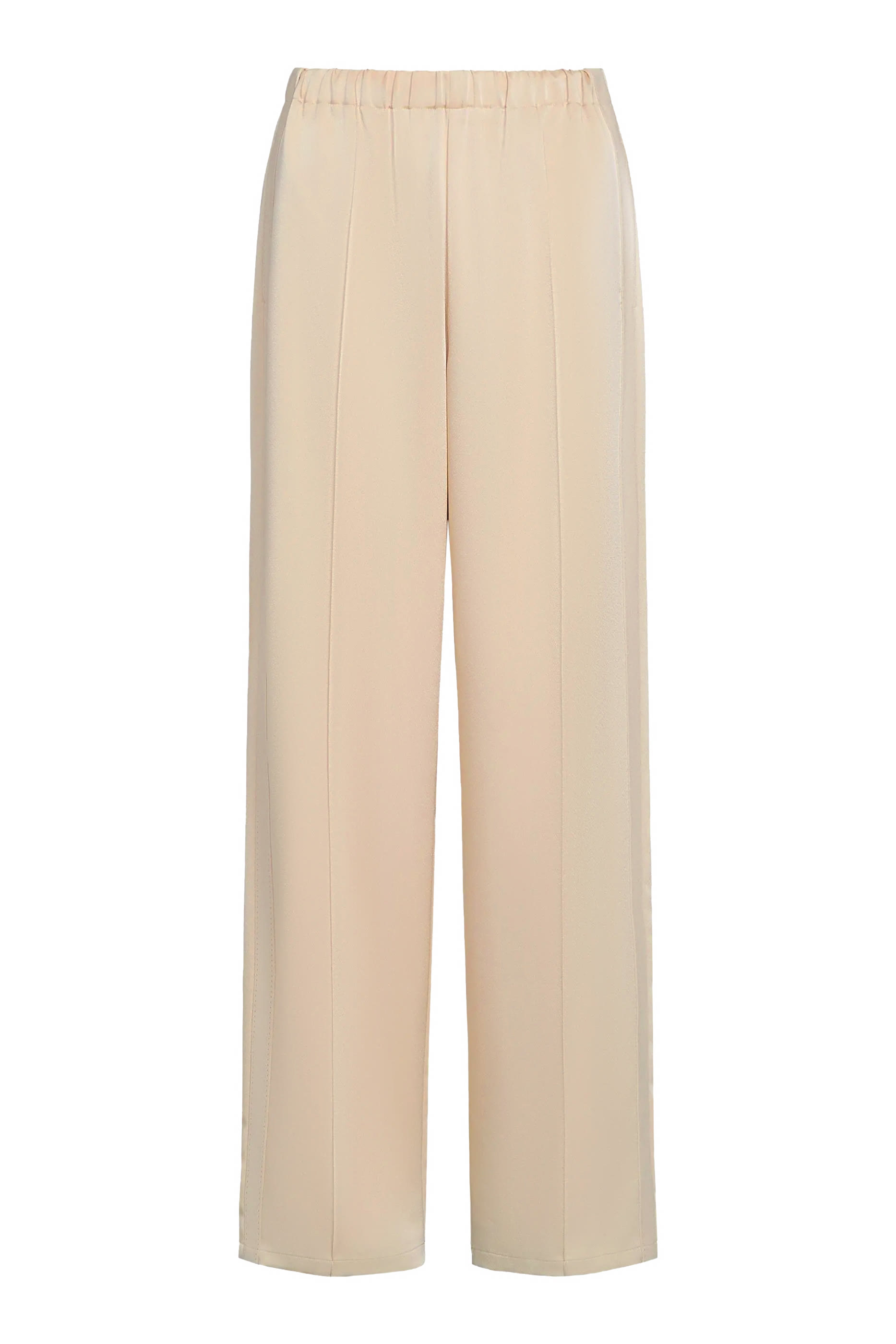 Side-Strap Crepe Pull-On Pants