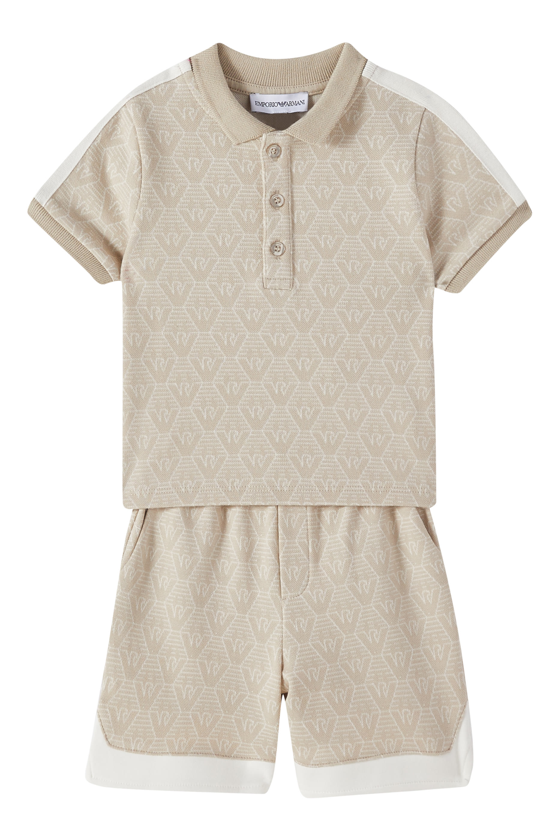 Kids Cotton Eagle Logo Shorts