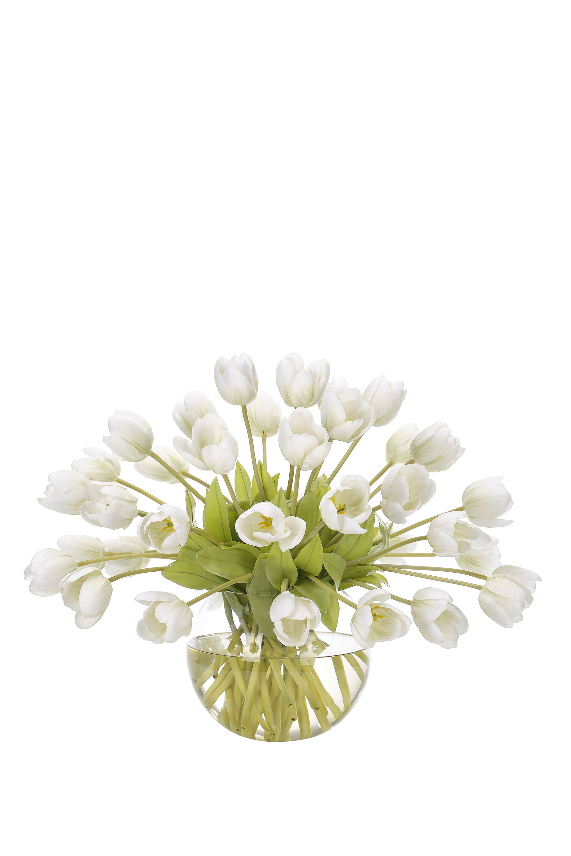 White Tulips Faux Arrangement 