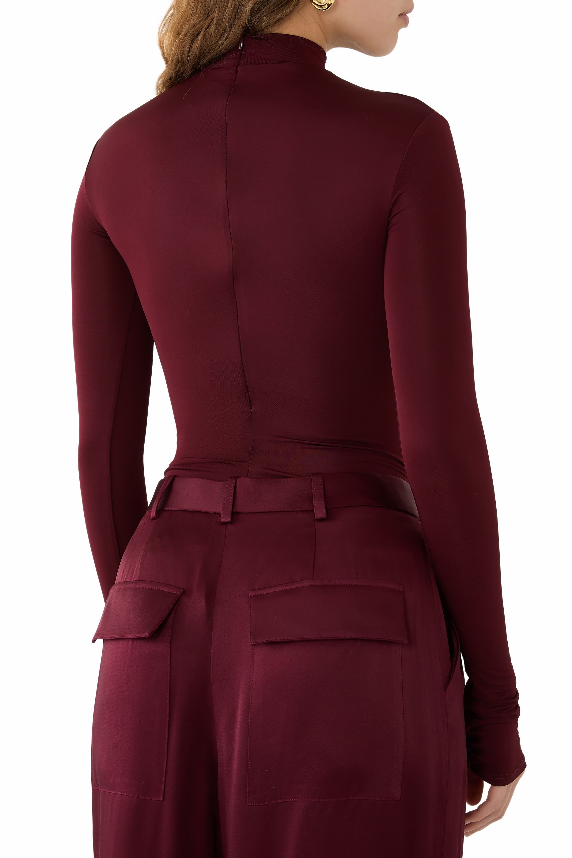 Jersey Mock Neck Bodysuit